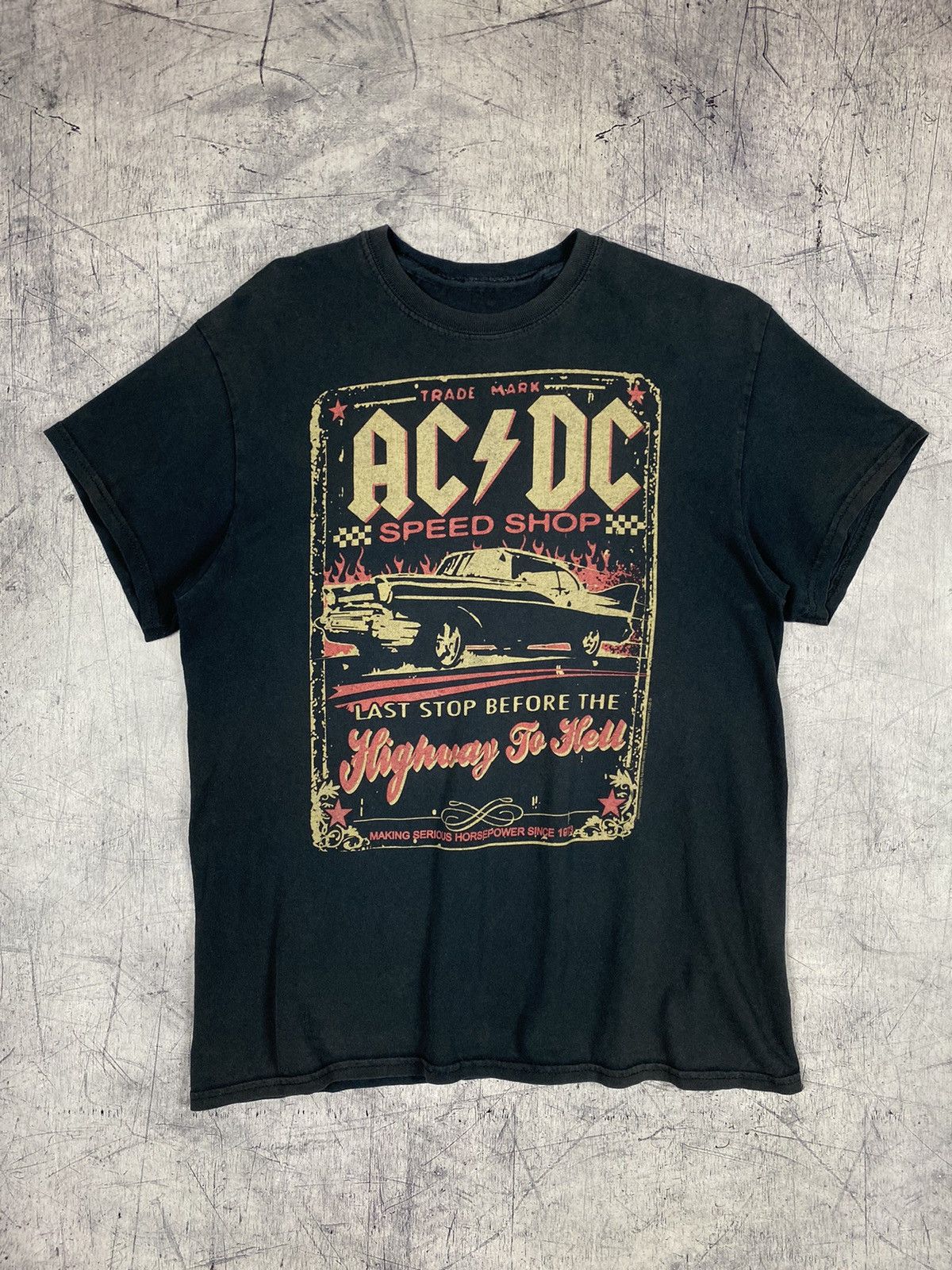 AC/DC × Vintage Vintage AC / DC 2012 Speed Shop Tee T Shirt Size US M / EU 48-50 / 2 - 2 Thumbnail