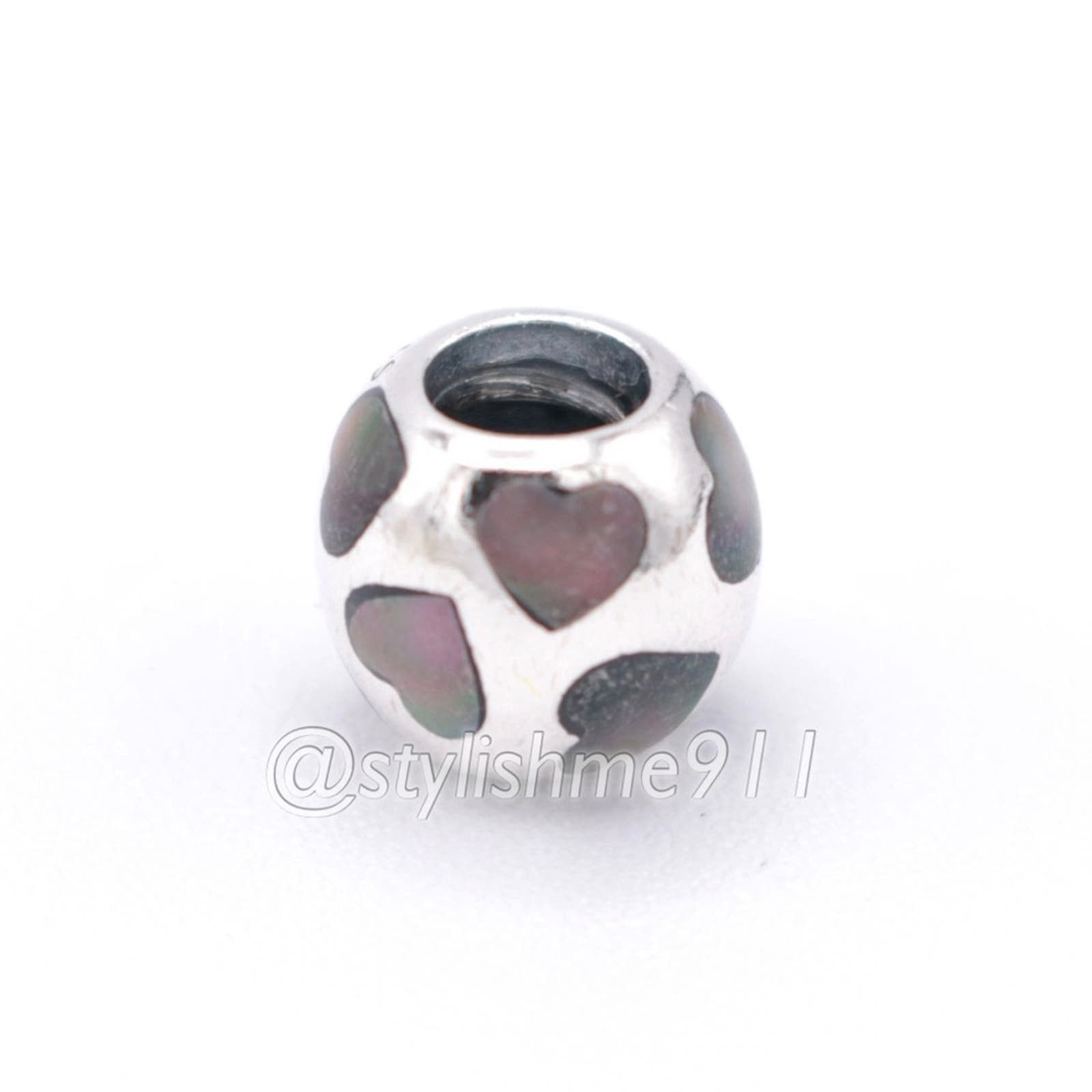 pandora Authentic PANDORA Love Me Black Mother of Pearl Charm Size ONE SIZE - 9 Thumbnail