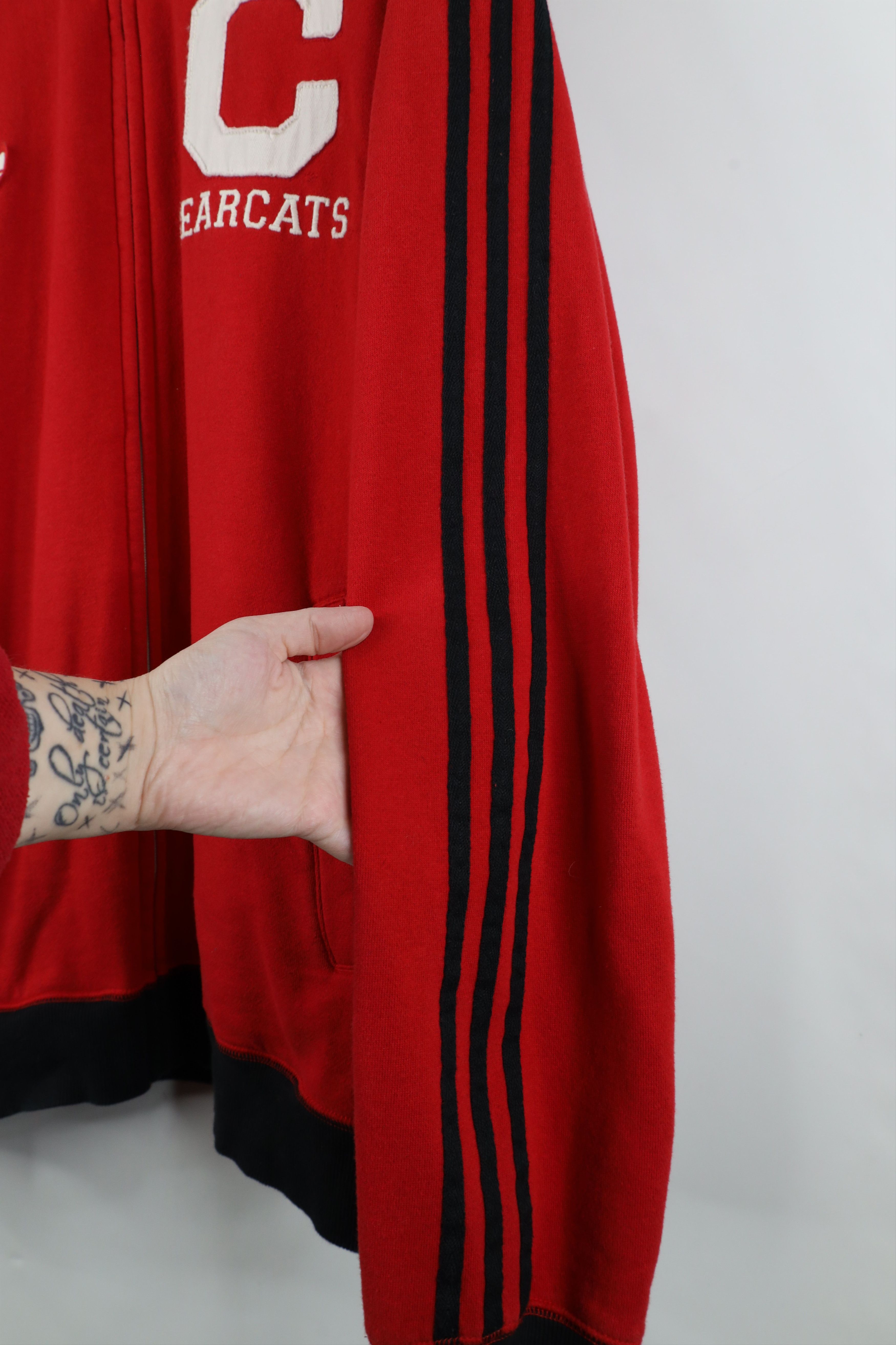 Adidas × Vintage Vintage Adidas Striped University of Cincinnati Track Jacket Size US XL / EU 56 / 4 - 7 Thumbnail
