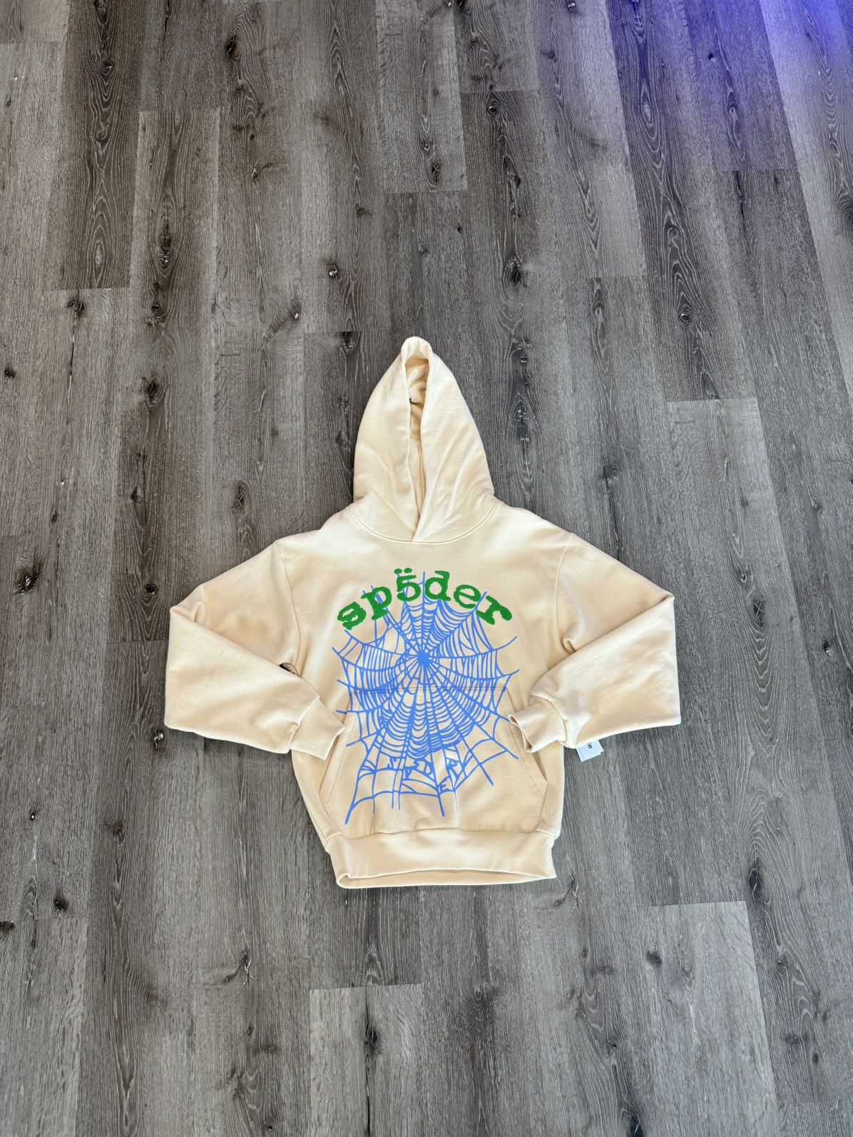 Sp5der Sp5der OG "Web" V2 Hoodie (Cream) Size US S / EU 44-46 / 1 - 1 Thumbnail