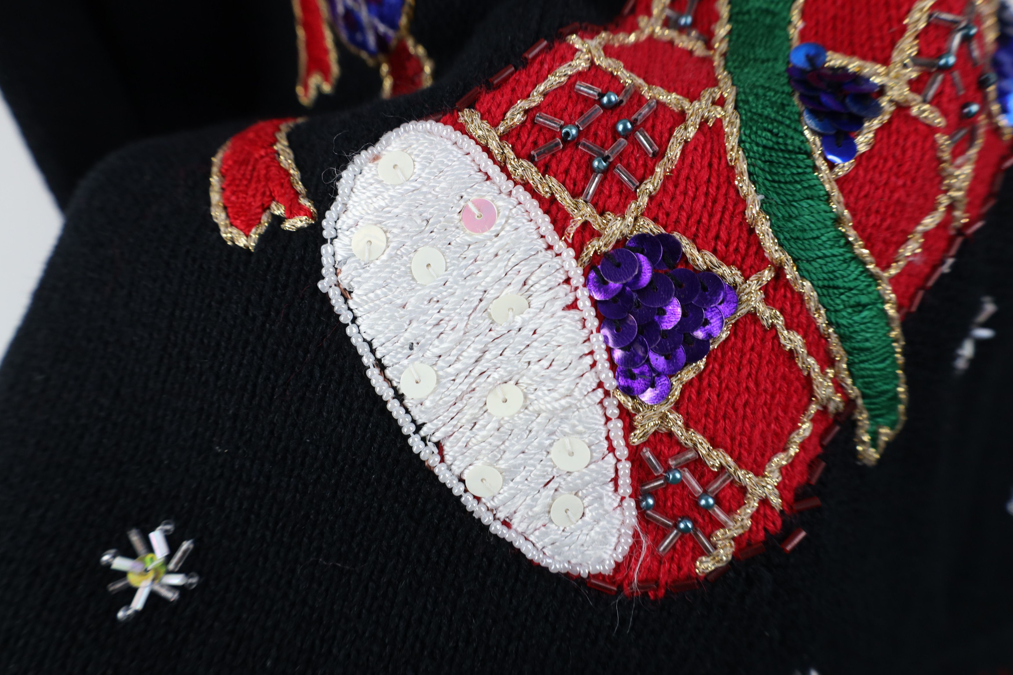 Vintage Vintage 90s Streetwear Stocking Cat Kitten Knit Sweater Size S / US 4 / IT 40 - 7 Thumbnail