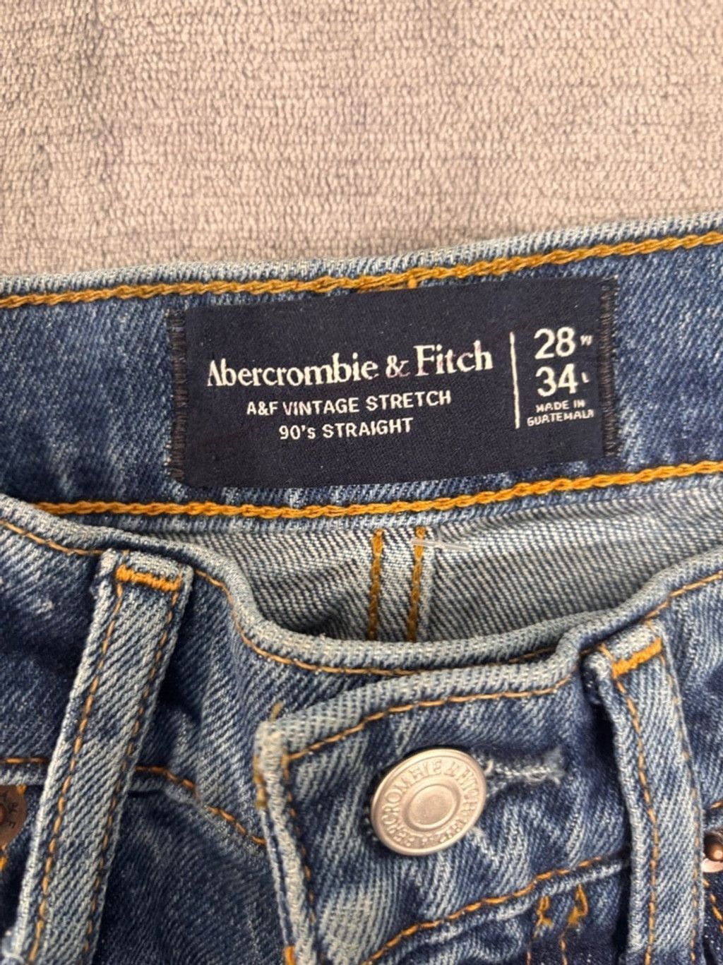 Abercrombie & Fitch Men's Abercrombie & Fitch Jeans, 28x34, Blue Size 28" / US 6 / IT 42 - 9 Thumbnail