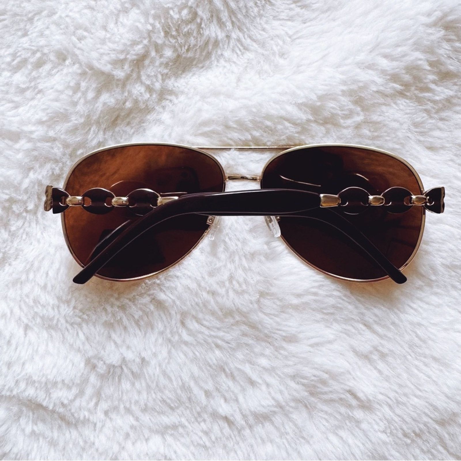 Other Brooklyn Brown Sleek Aviator Sunglasses Size ONE SIZE - 10 Thumbnail