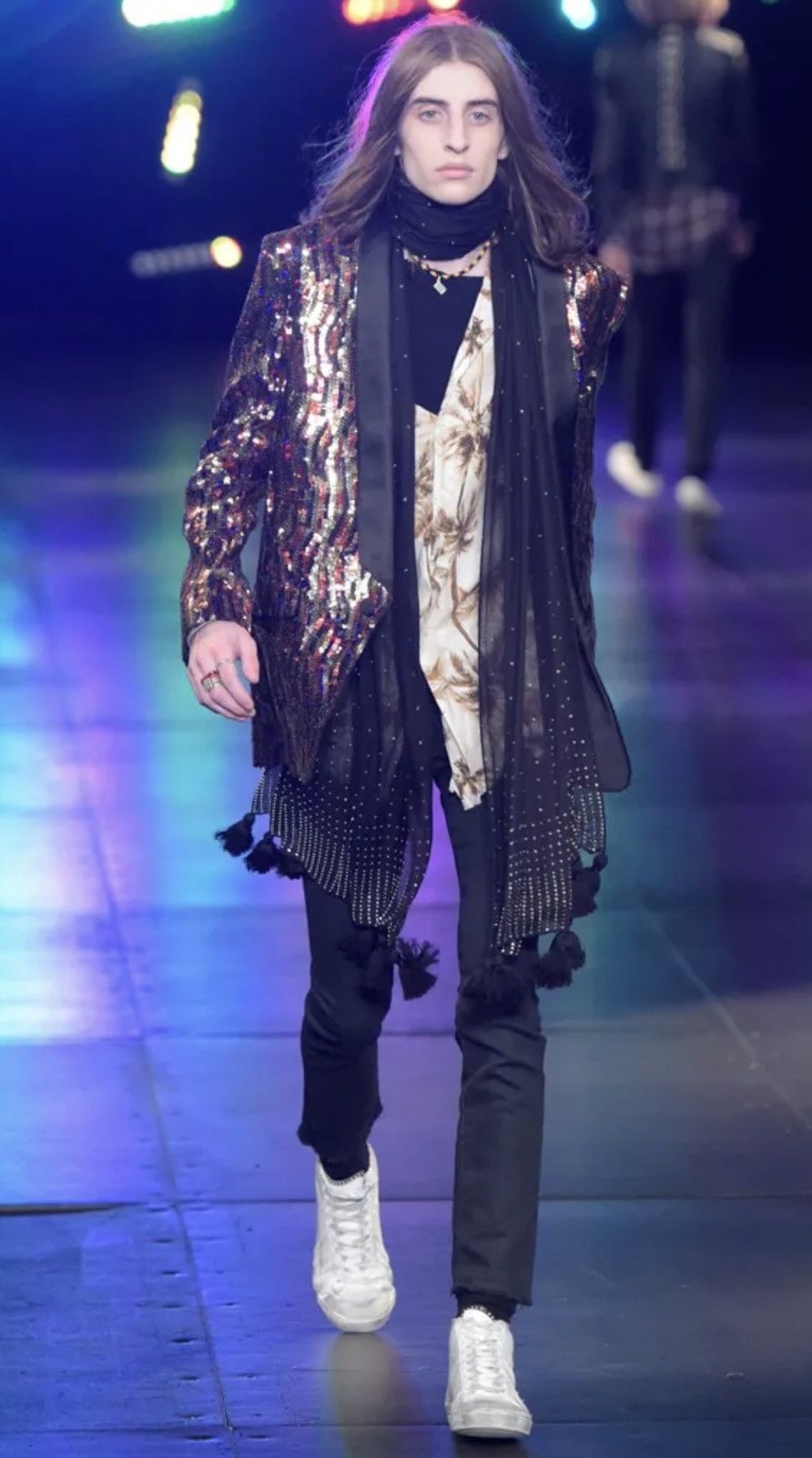 Saint Laurent Paris SS16 Saint Laurent runway Hawaiian palm tree shirt Hedi 42 Size US L / EU 52-54 / 3 - 1 Thumbnail