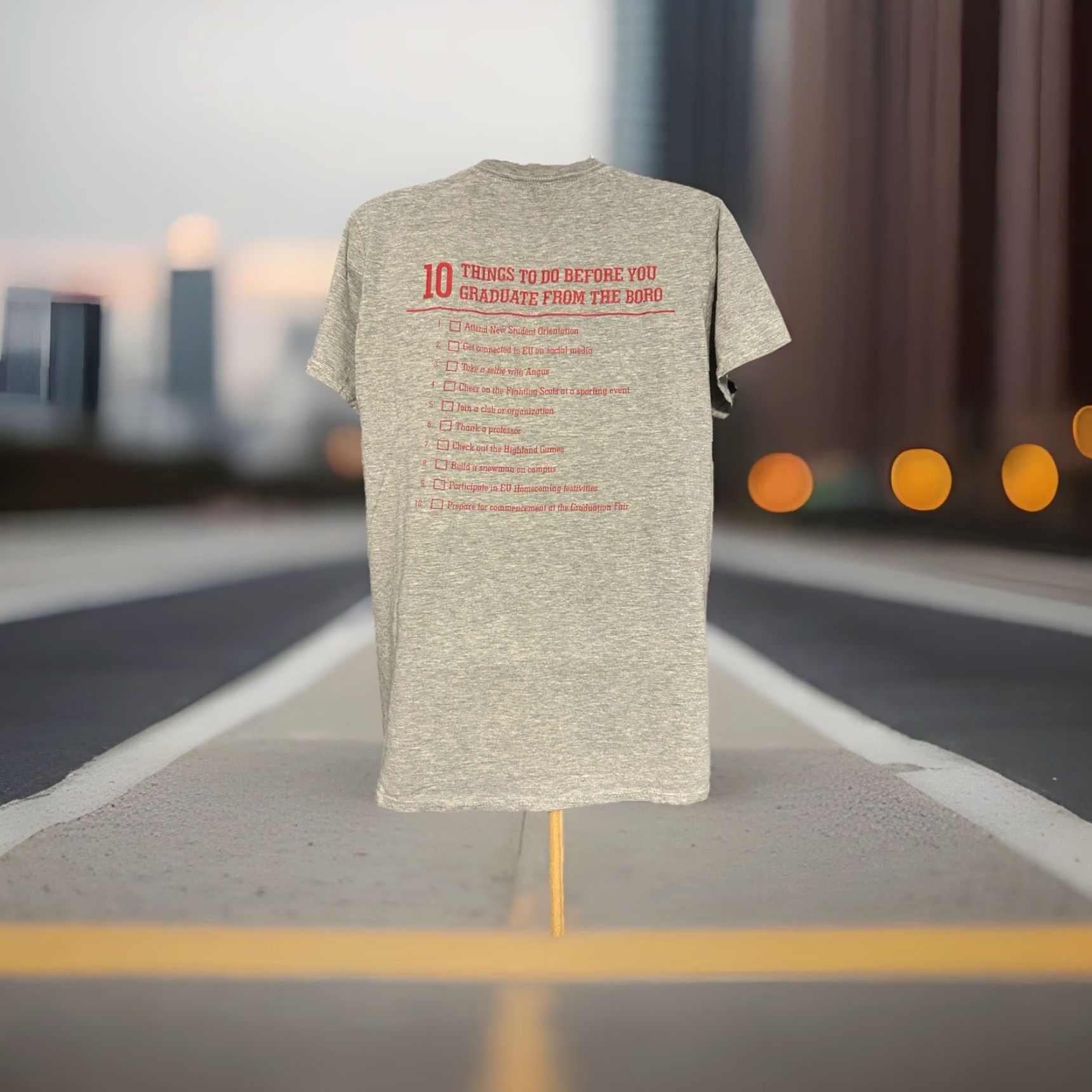 Gildan VINTAGE Edinboro University Shirt Women Small Short Sleeve Heather Gray Double Sided Size S / US 4 / IT 40 - 7 Thumbnail