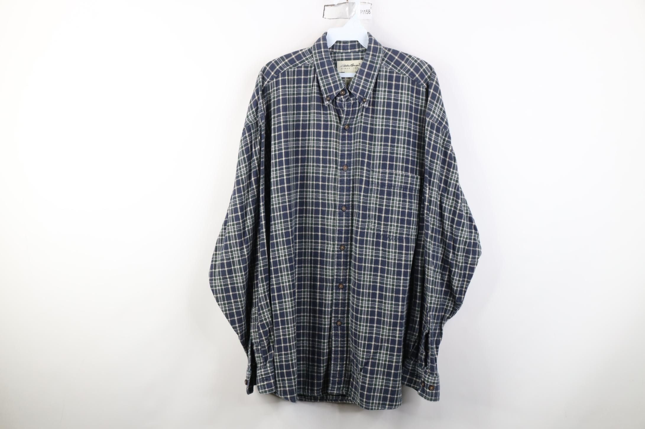 Eddie Bauer Vintage 90s Eddie Bauer Collared Button Down Shirt Plaid Size US XL / EU 56 / 4 - 1 Thumbnail