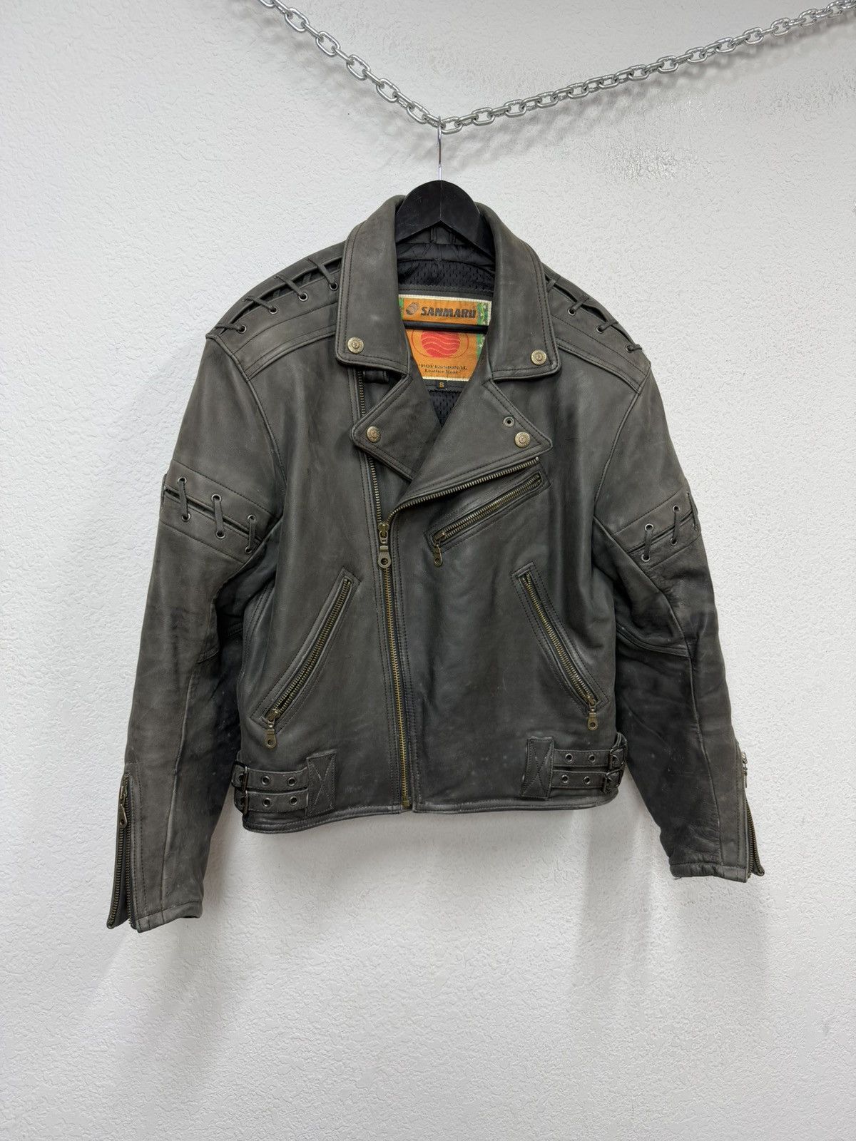 If Six Was Nine Rick Owens Style Bomber Cropped Leather Jacket Distressed Size US S / EU 44-46 / 1 - 5 Thumbnail