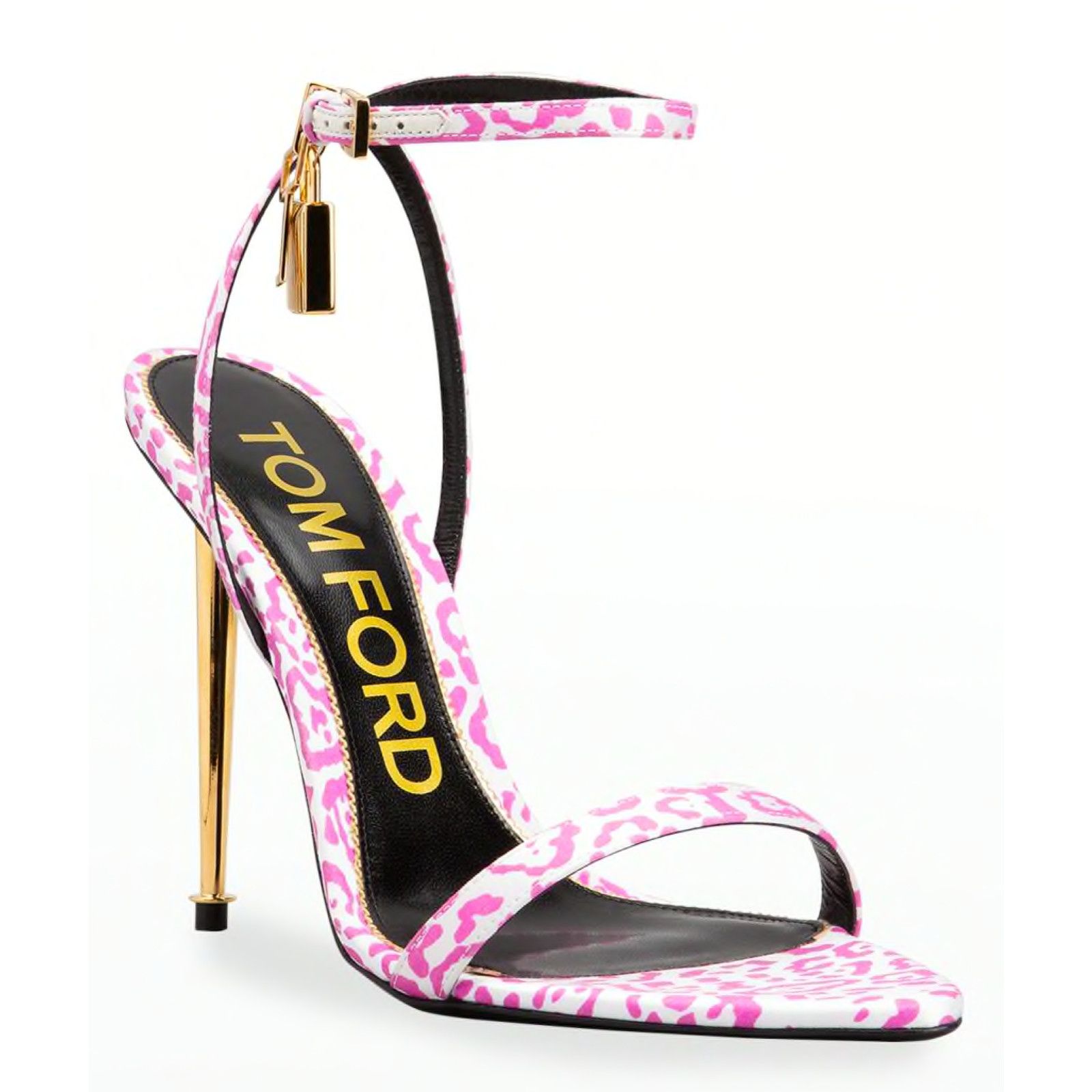 Tom Ford Padlock Animal Print Lock Ankle Strap Sandal Heel Pump 36.5 Size US 6.5 / IT 36.5 - 1 Thumbnail