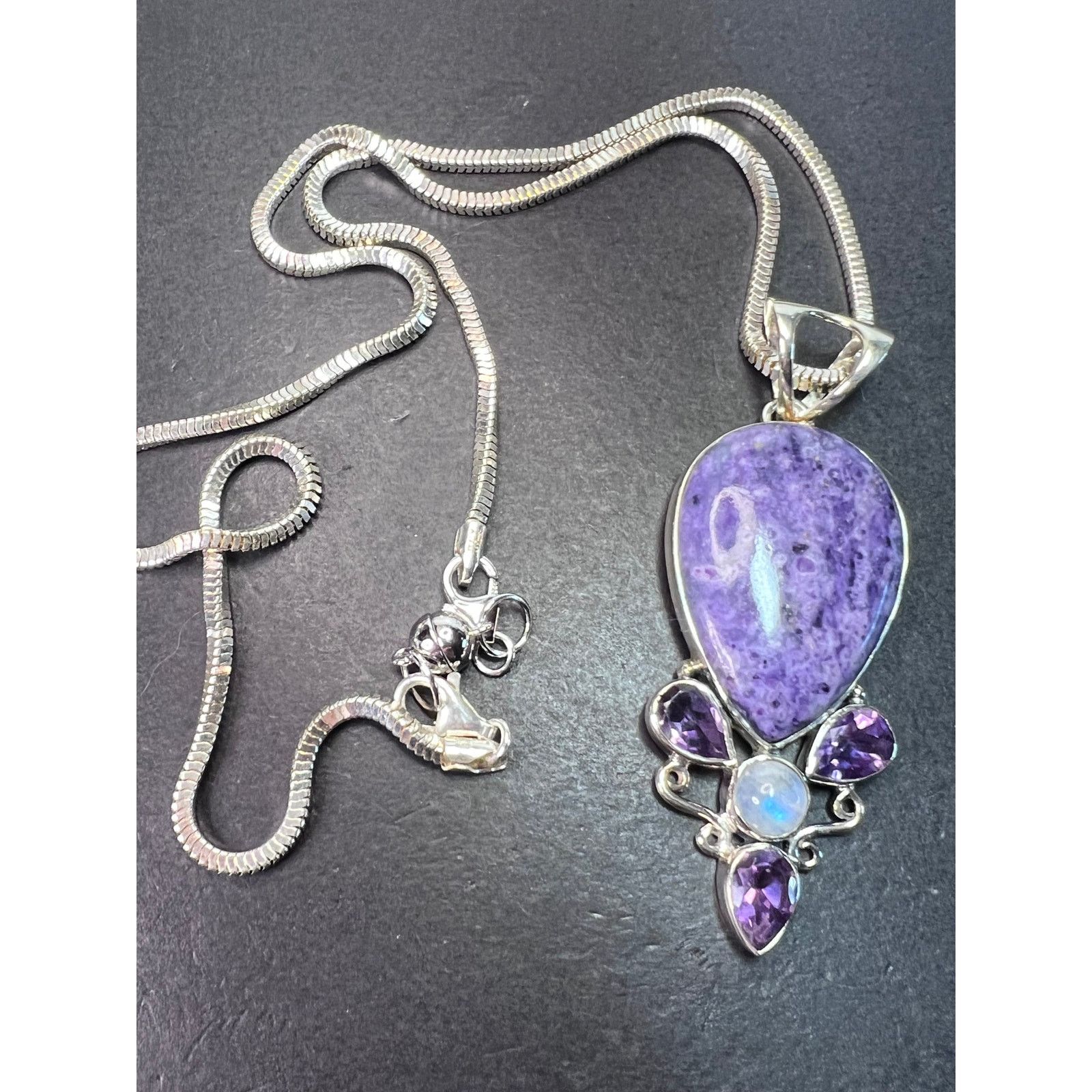 Other Arya stichtite and amethyst Sterling silver necklace Size ONE SIZE - 4 Thumbnail
