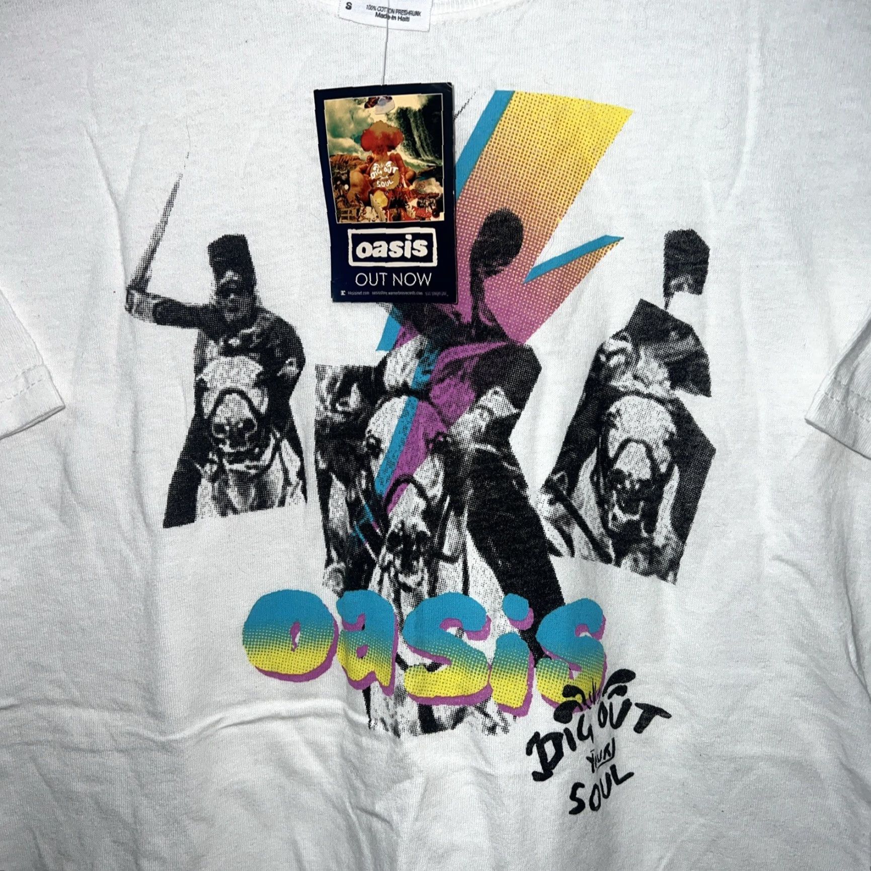 Vintage VINTAGE Oasis T-Shirt Men Small White Cotton Casual Shirt Size US S / EU 44-46 / 1 - 2 Thumbnail