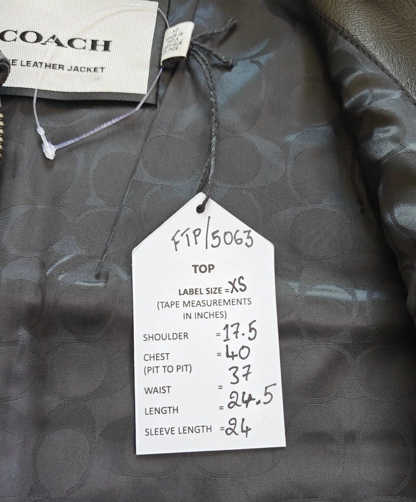 Coach Coach Leather Jacket FTP 5063 Size US XS / EU 42 / 0 - 4 Thumbnail