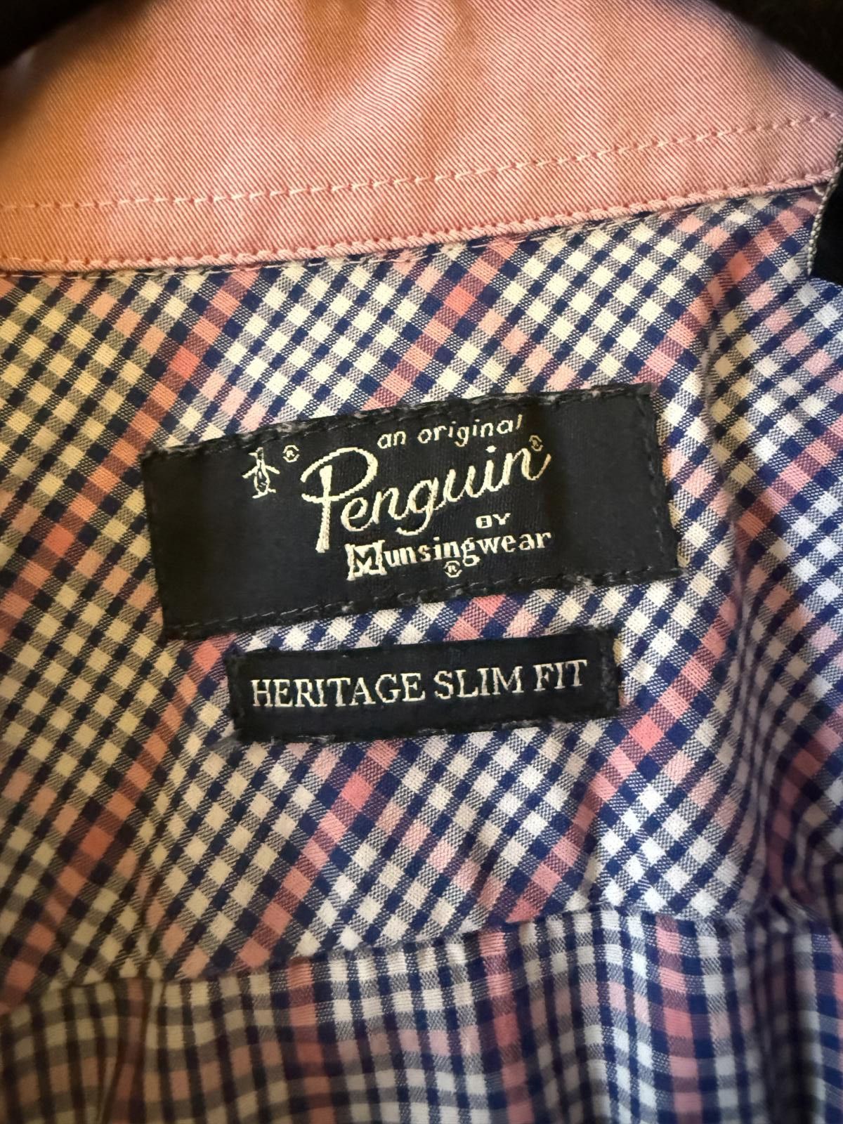 Original Penguin Original Penguin Heritage Slim Fit Checkered Dress Shirt Size US XL / EU 56 / 4 - 2 Thumbnail