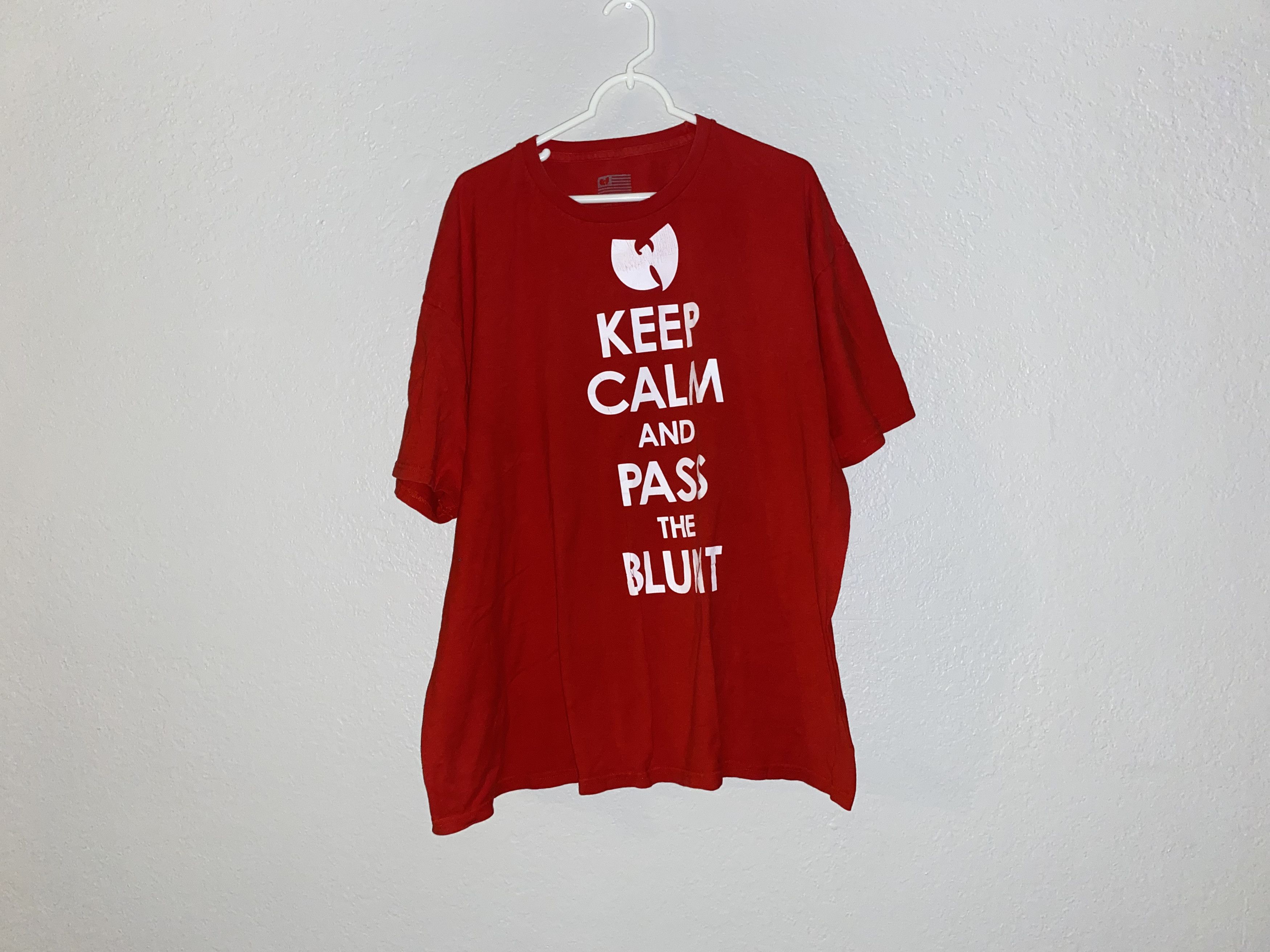 Vintage × Wu-Tang Clan Wu Tang Brand WEAR t shirt Keep CALM Pass BLUNT smoke 3XL 2X Size US XXL / EU 58 / 5 - 1 Thumbnail