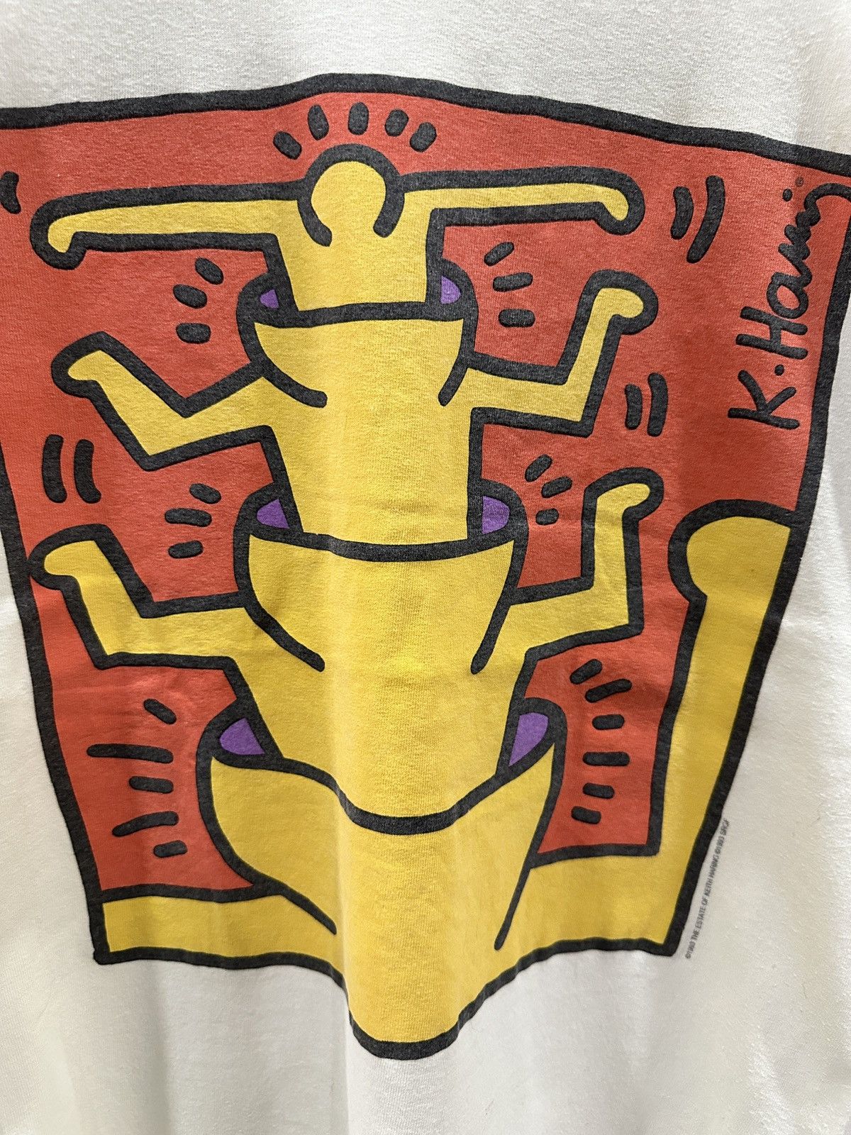 Keith Haring × Vintage vintage 1993 KEITH HARING pop shop artwork promo t-shirts Size US M / EU 48-50 / 2 - 3 Thumbnail
