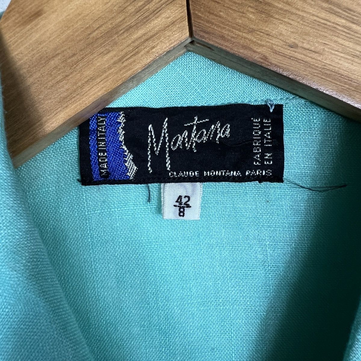 Claude Montana 🔥 Vintage Claude Montana Steel Button Up Linen shirt Size S / US 4 / IT 40 - 13 Thumbnail