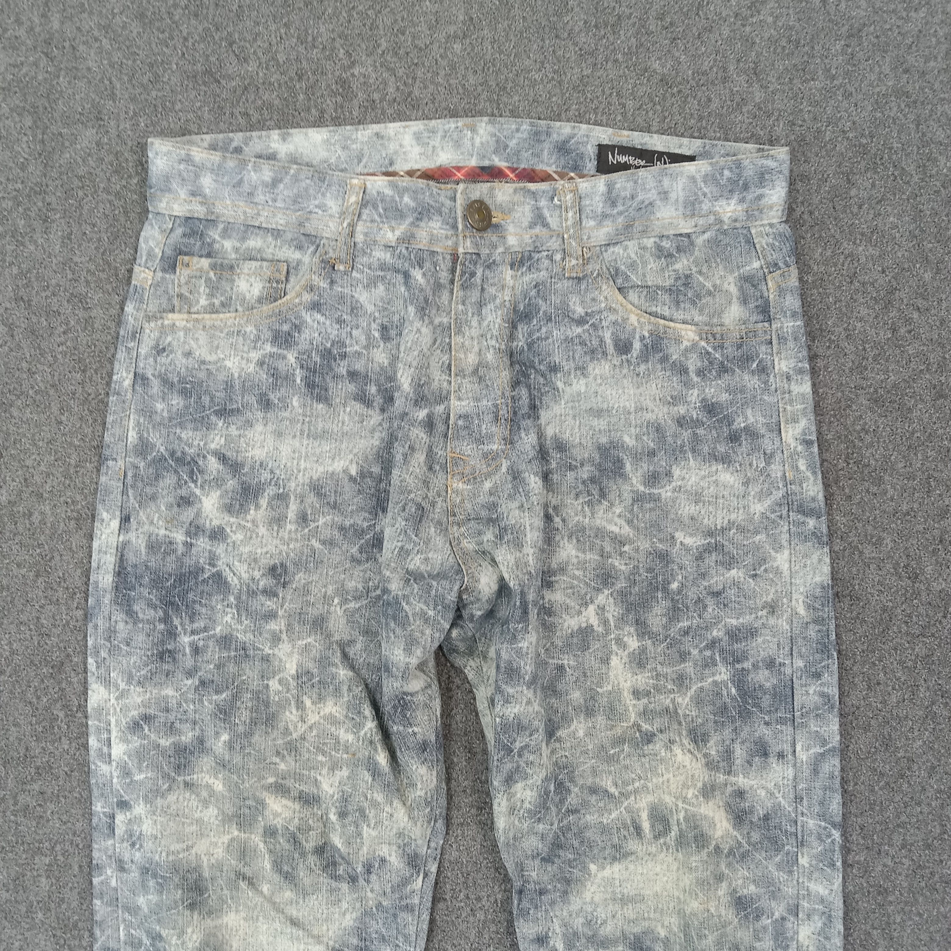 Number (N)ine Number Nine Japan Straight Acid Wash Denim C265N9 Size US 32 / EU 48 - 2 Thumbnail