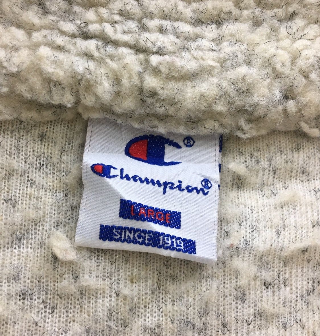 Champion × Vintage Vintage Champion Sherpa Fleece Zipper Jacket Size US L / EU 52-54 / 3 - 9 Thumbnail