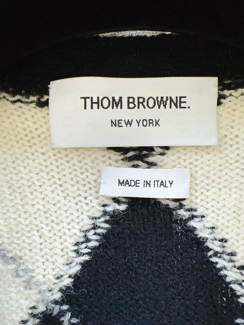 Thom Browne Thom browne Black and white checkerboard cardigan coat 2504 Size XS / US 0-2 / IT 36-38 - 3 Thumbnail