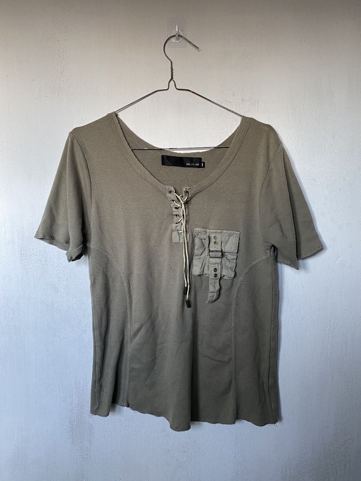 If Six Was Nine × Japanese Brand × Le Grande Bleu (L.G.B.) Dal Fellow Pocket Lace Up Tshirt Goa Style Size US S / EU 44-46 / 1 - 1 Thumbnail