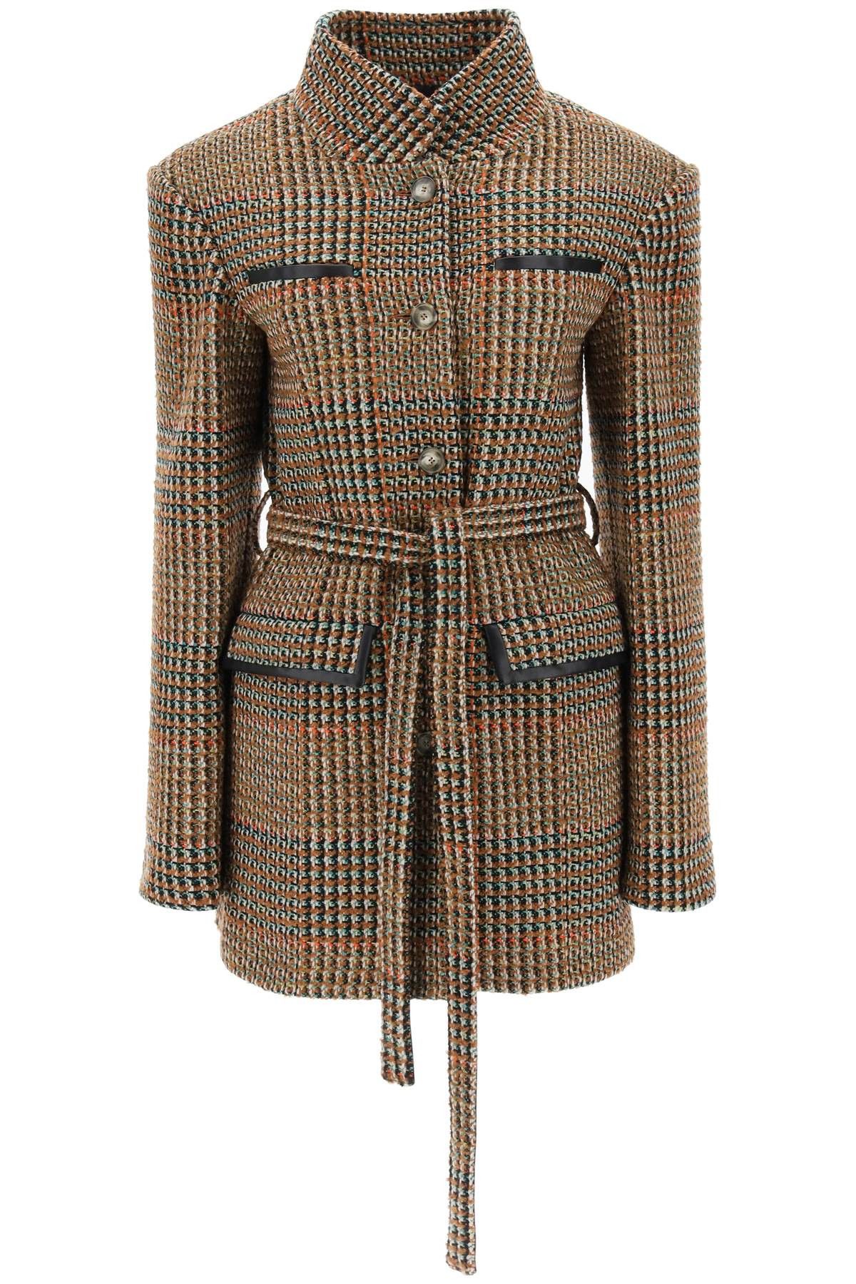 Stella McCartney STELLA McCARTNEY Wool Blend Tweed Coat Size S / US 4 / IT 40 - 1 Thumbnail