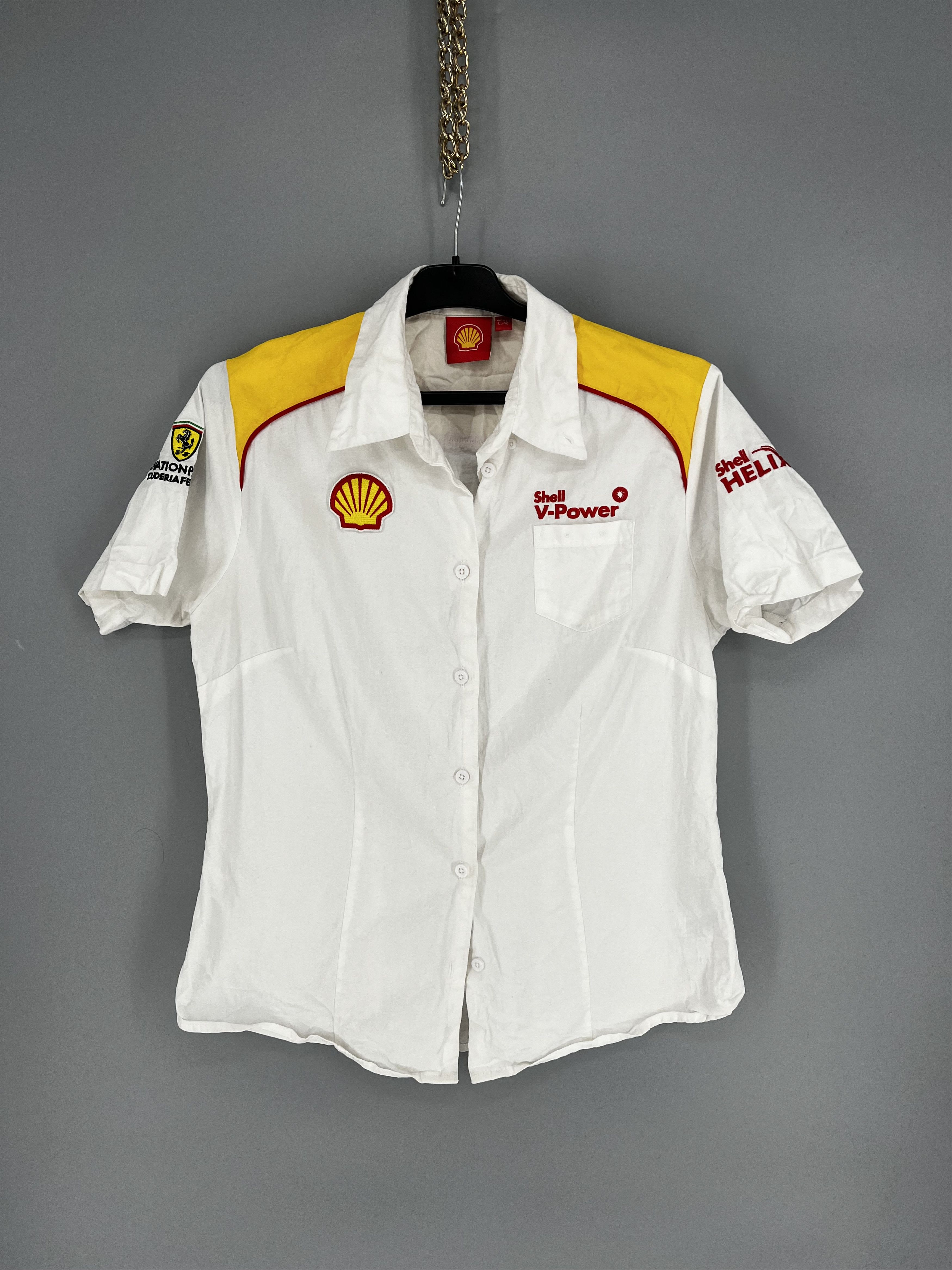 Formula 1 FERRARI T SHIRT JERSEY RACING FORMULA ONE SHELL OFFICIAL Size L / US 10 / IT 46 - 1 Thumbnail