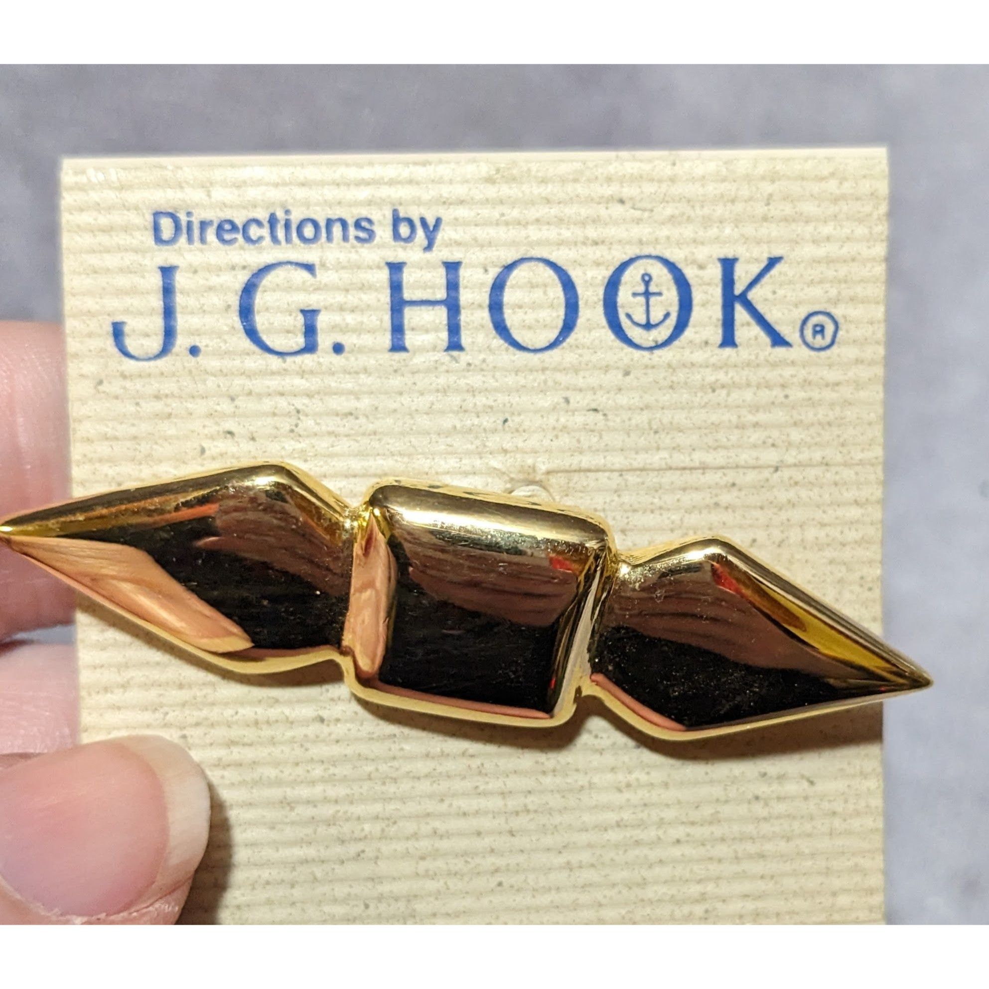 Other Vintage Gold Tone J.G. Hook Geometric Brooch Size ONE SIZE - 5 Thumbnail