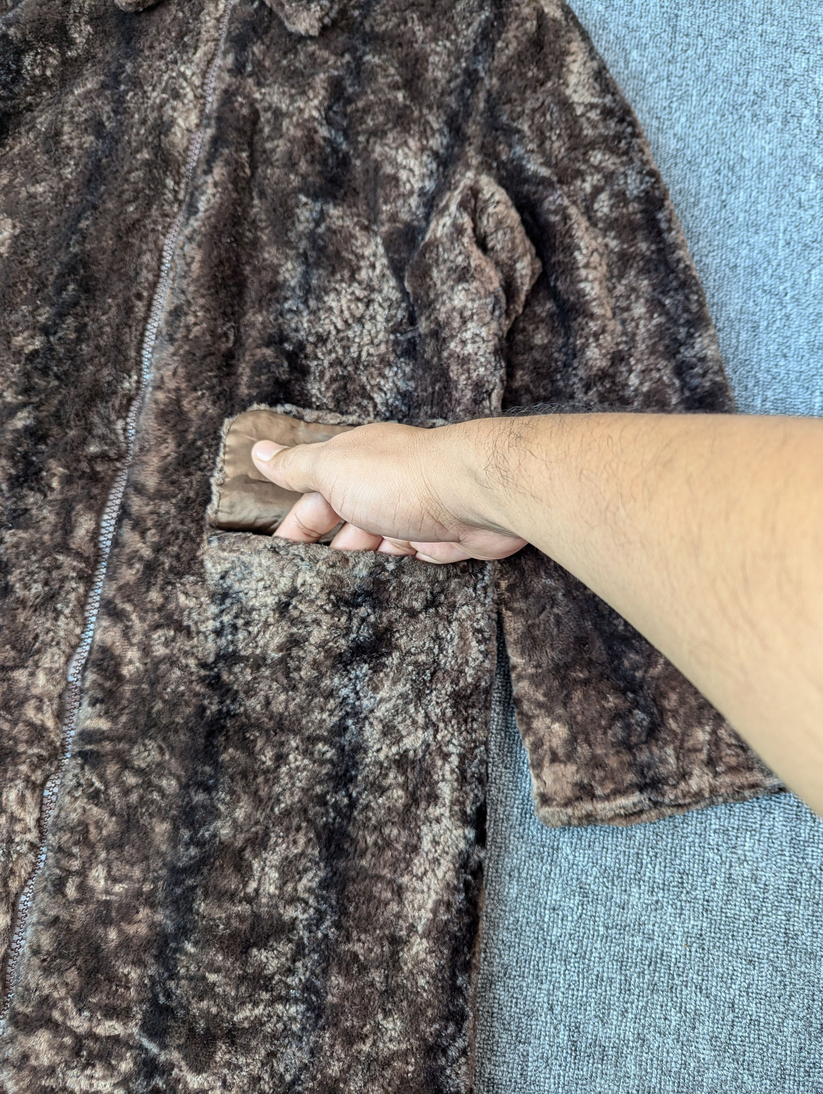 Japanese Brand × Vintage K.A.T Faux Fur Rayon Long Coat Zipper Jacket Size M Size M / US 6-8 / IT 42-44 - 5 Thumbnail