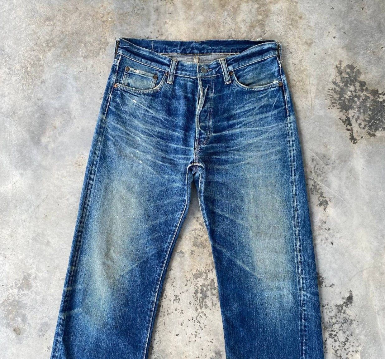 Sugar Cane Vintage Sugar Cane Lot 902 Selvedge Grunge Frayed StarPrint Size US 31 - 2 Thumbnail