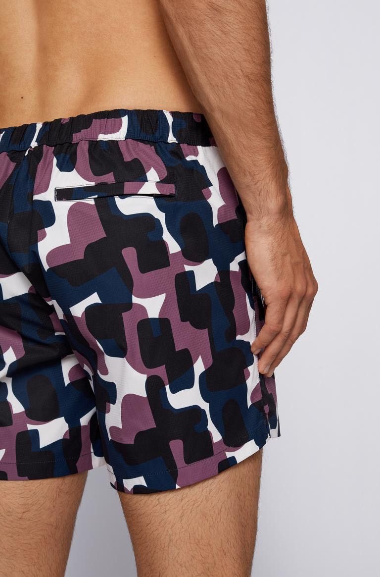 Hugo Boss Multicolor camo swim shorts Size US 32 / EU 48 - 1 Thumbnail