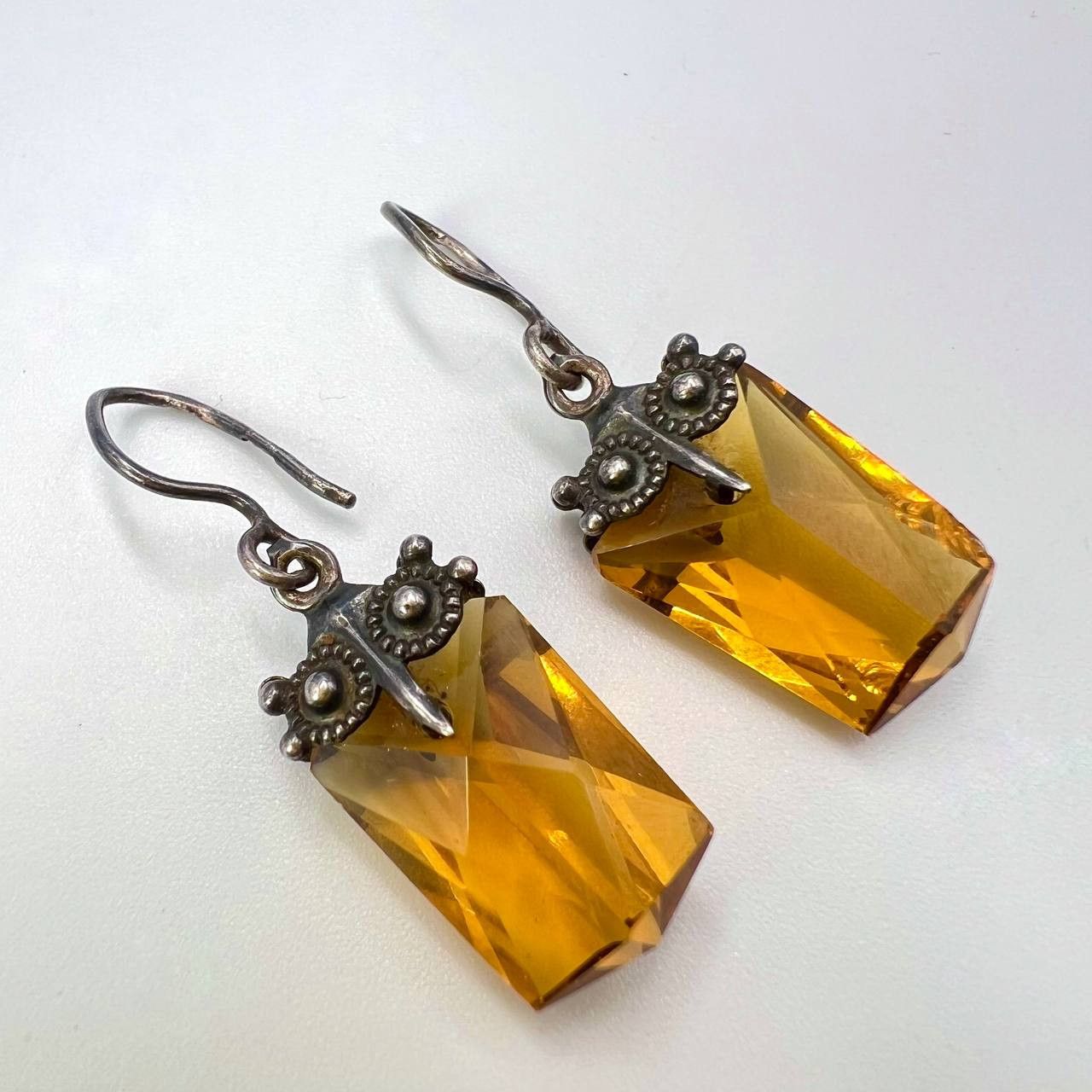 Ussr Niello Silver 875 Jewelry Drop Earrings Signed, Women's