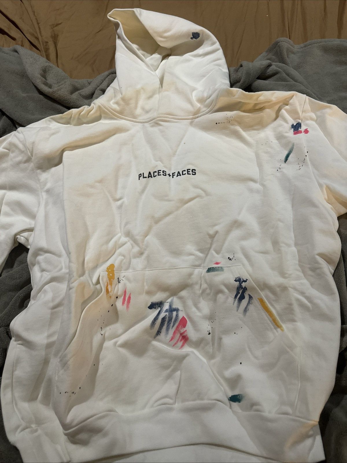 Places + Faces Places + Faces Places And Faces Paint Hoodie Size L White Size US L / EU 52-54 / 3 - 3 Thumbnail