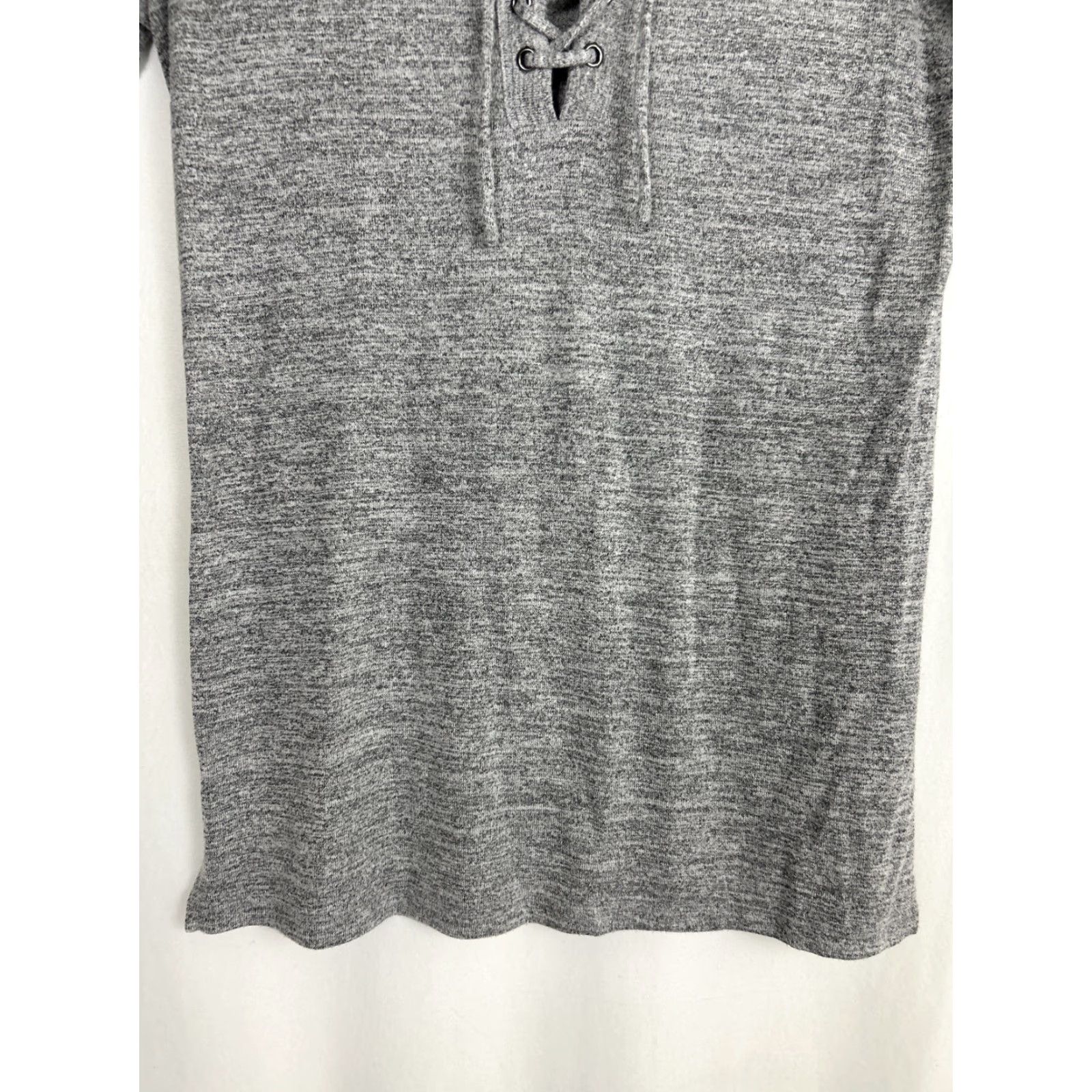 Banana Republic Banana Republic Womens M Henley Tie T-Shirt Gray Oversized Polyester Blend Shirts Mens Girls Womens Size M / US 6-8 / IT 42-44 - 5 Thumbnail