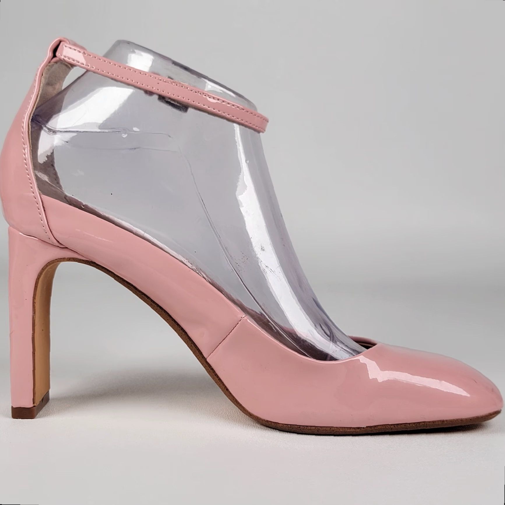 Bershka Bershka Women’s Blush Pink Strappy Heels Size 39/8.5 Sh o e Block Heel Patent Leather Party/Cocktail Womens Size US 9 / IT 39 - 6 Thumbnail