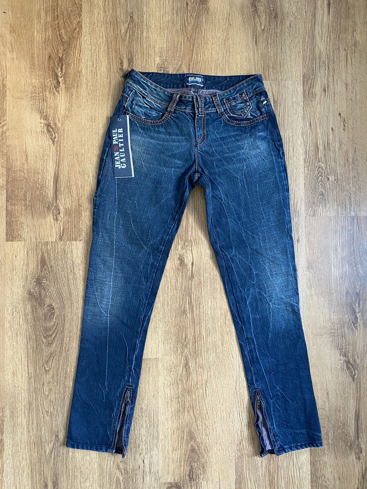 image of Avant Garde x Jean Paul Gaultier Jeans Washed New With Tags Jeans in Washed Blue, Women's (Size 26)