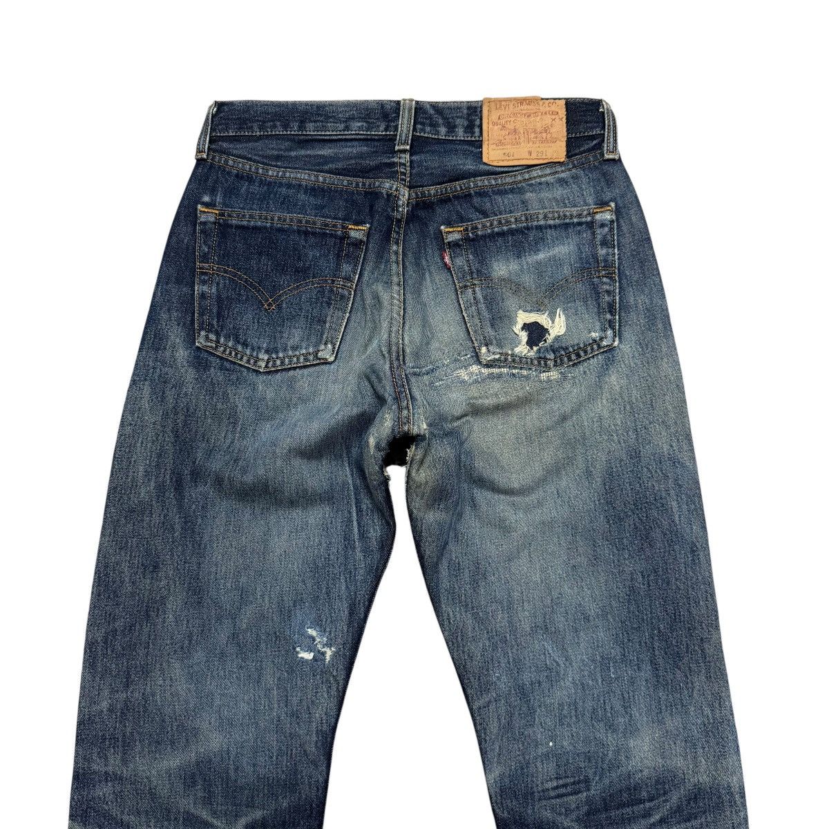 Levi's Vintage Levis 501 Thrashed Jeans Size US 28 / EU 44 - 9 Thumbnail