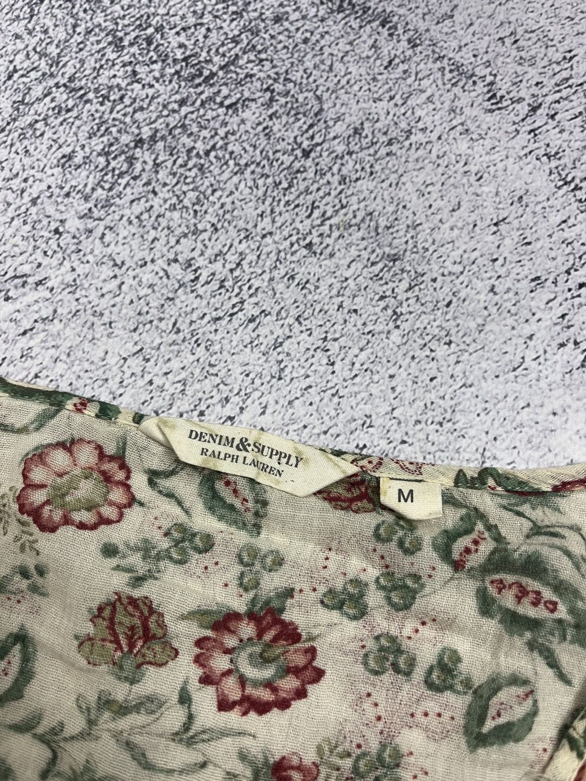 Denim & Supply Ralph Lauren × Polo Ralph Lauren × Ralph Lauren Denim & Supply Ralph Lauren Boho Floral Womens Blouse Top Size M / US 6-8 / IT 42-44 - 8 Thumbnail