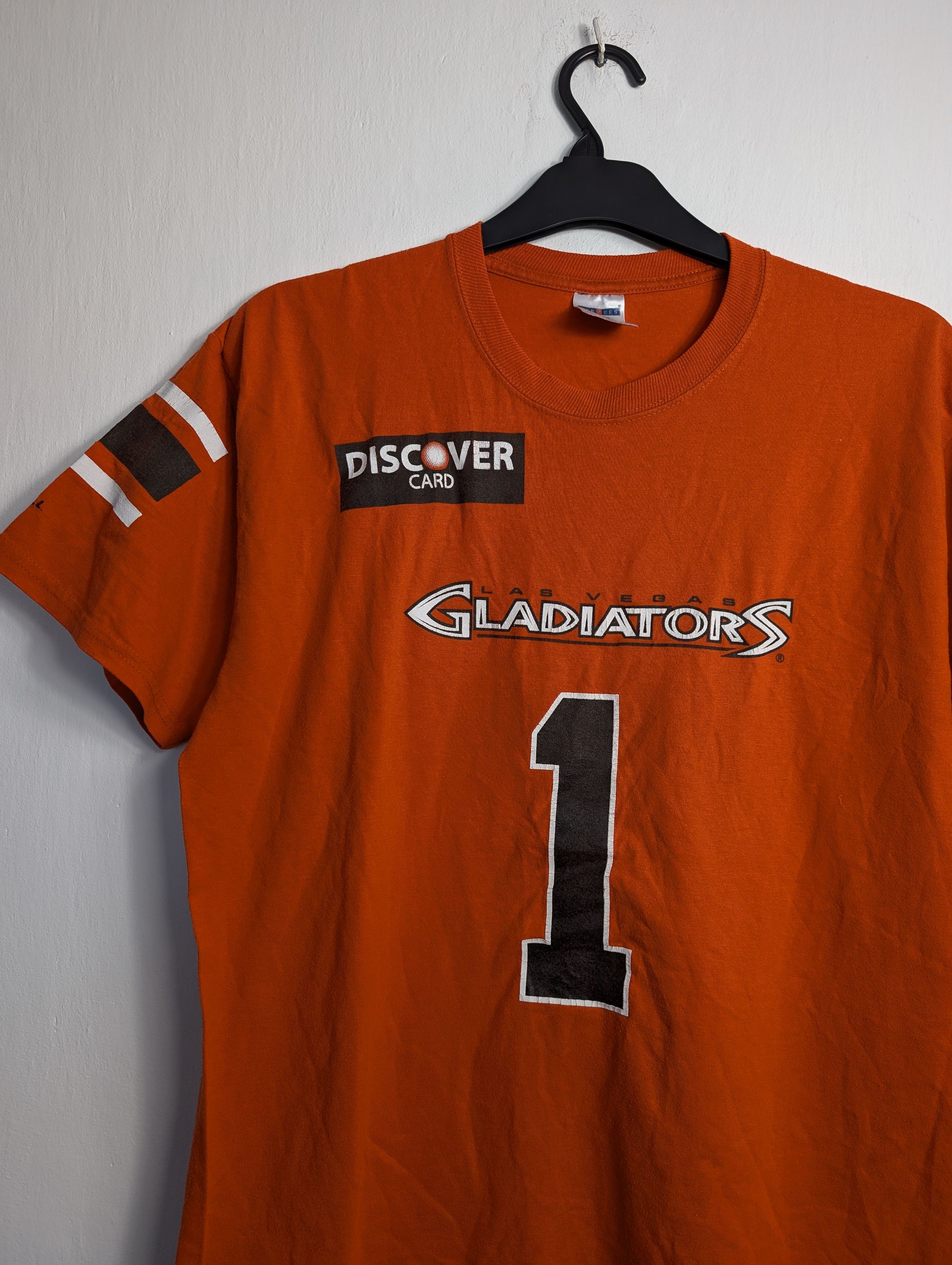 Jerzees × NFL × Vintage Las Vegas Gladiators 1 Jersey Football Vintage Sportswear Size US L / EU 52-54 / 3 - 2 Thumbnail