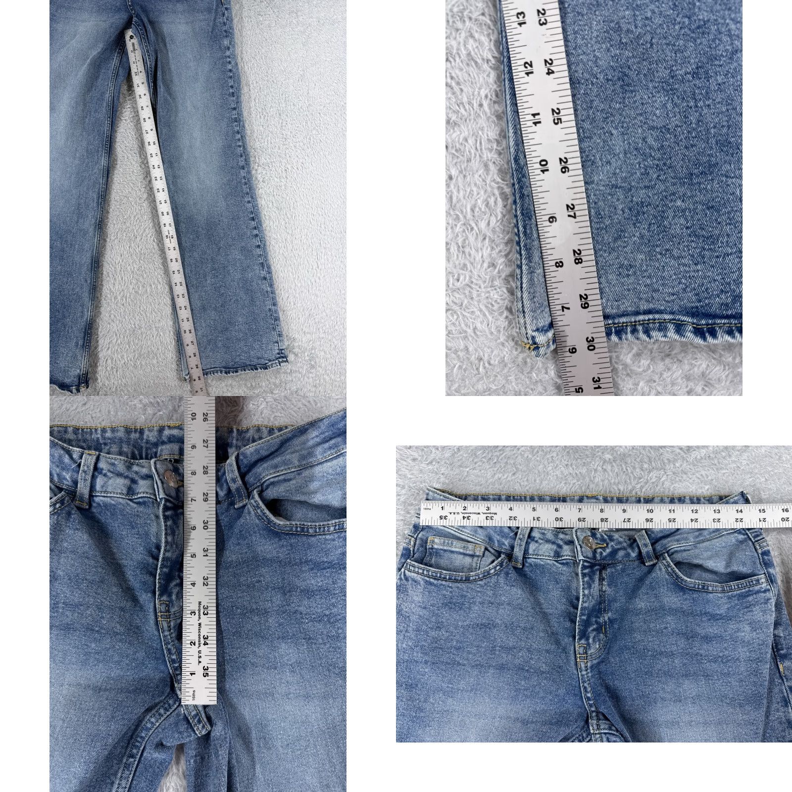 Denime Vintage Divided Women’s Blue Denim Bootcut Jeans 8 Regular Low Rise Cotton 28x30 Size 30" / US 8 / IT 44 - 8 Thumbnail