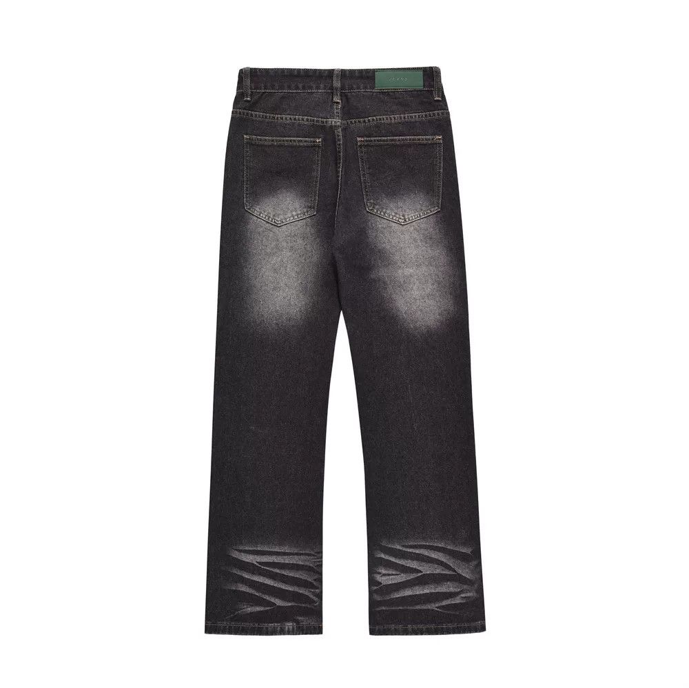 Japanese Brand Men's High-Street American Casual Washed Straight-Leg Jeans Size US 32 / EU 48 - 2 Thumbnail