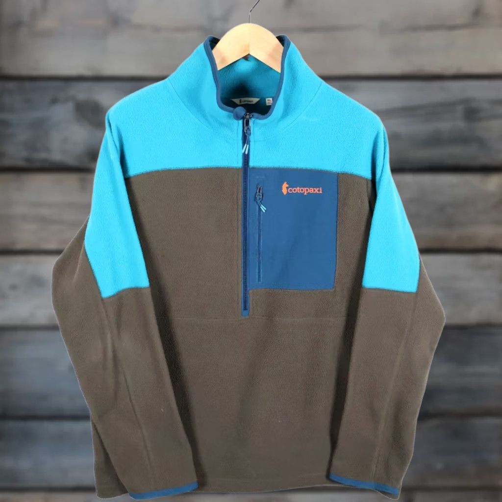 Cotopaxi Cotopaxi Abrazo Fleece Pullover Jacket XL Men's Green Blue 1/4 Zip Pockets Embroidered Cordopaxi Gorpcore Style/Outdoor Retro Pinches Size US XL / EU 56 / 4 - 1 Thumbnail