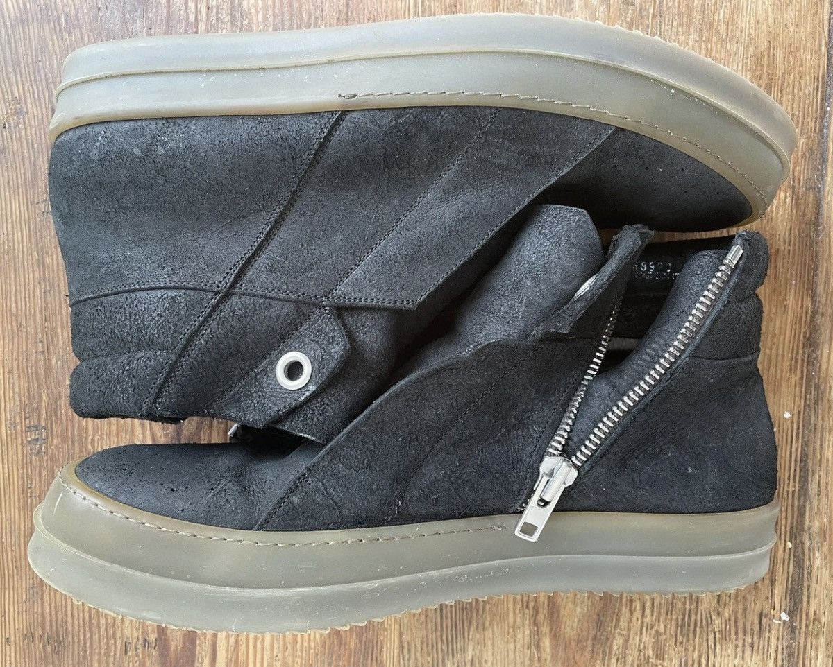 Pre-owned Rick Owens Island Dunk Blistered 44 Shoes In Black