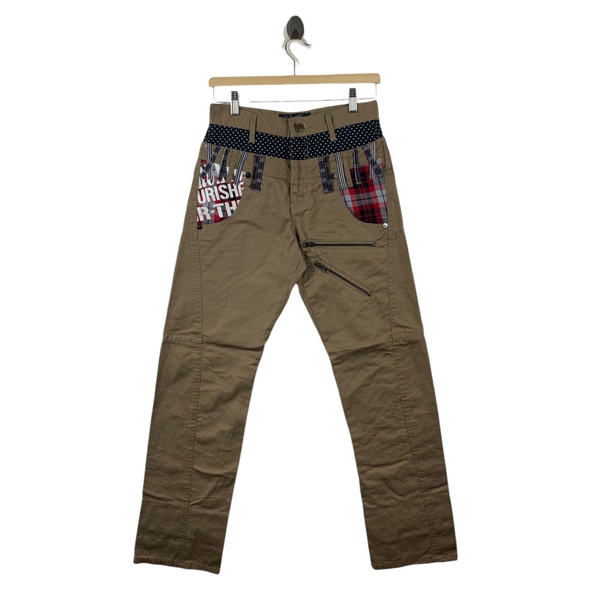 Japanese Brand GILLEVANS Double waist zipper bondage punk design pants Size 28" / US 6 / IT 42 - 1 Thumbnail