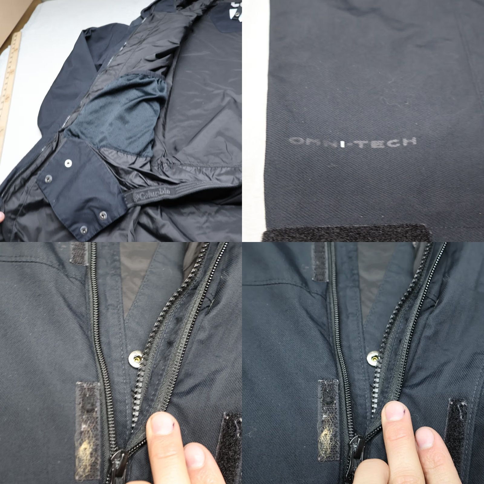 Vintage Columbia Jacket Mens Small Black 3-in-1 Omni-Tech Shell Wind Rain Waterproof Hiking Outdoor Casual Travel Workwear Size US S / EU 44-46 / 1 - 9 Thumbnail