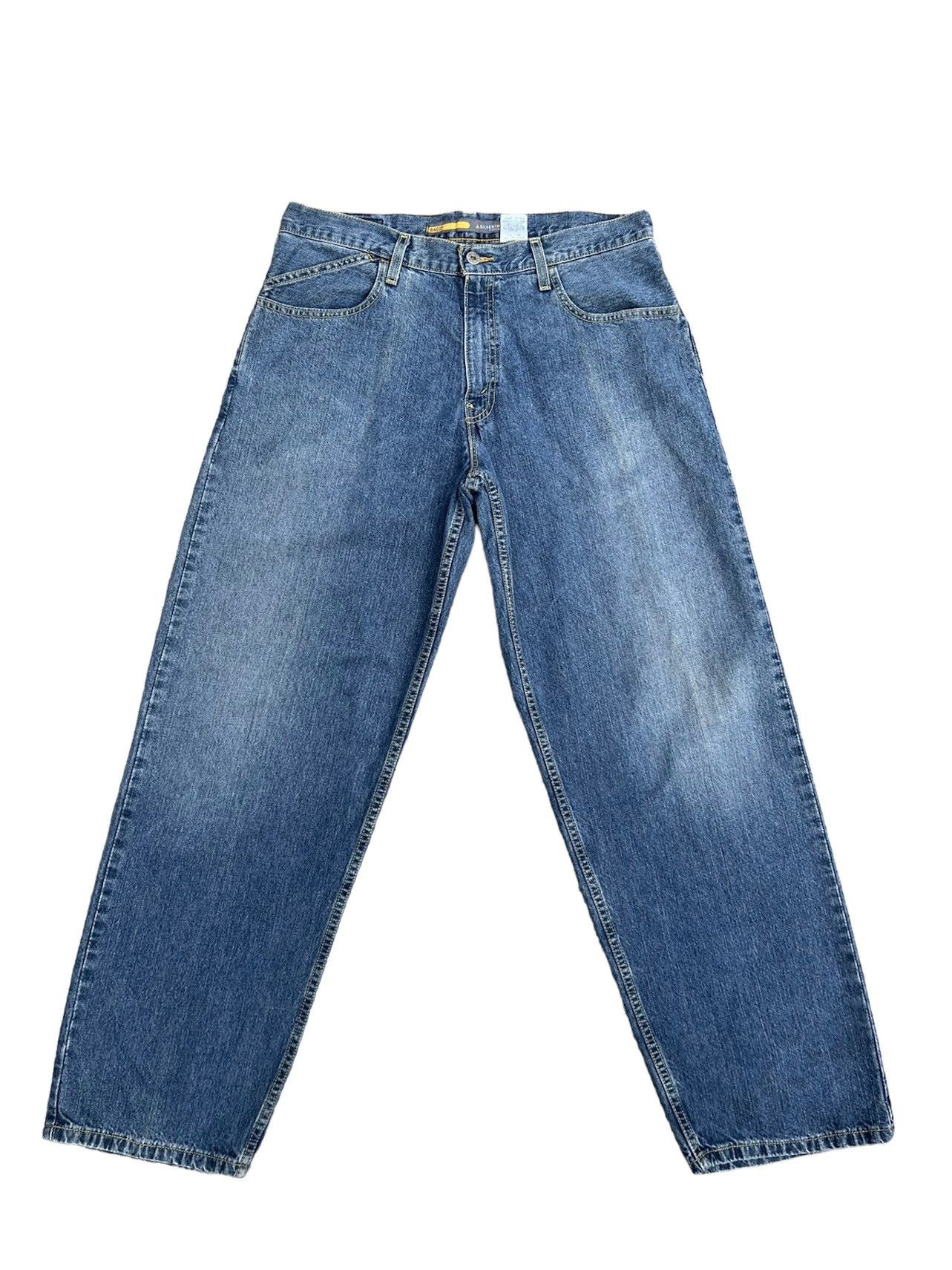 Levi's × Vintage Vintage 2004 Levi’s Silvertab Faded Denim Baggy Jeans Size US 33 - 1 Thumbnail