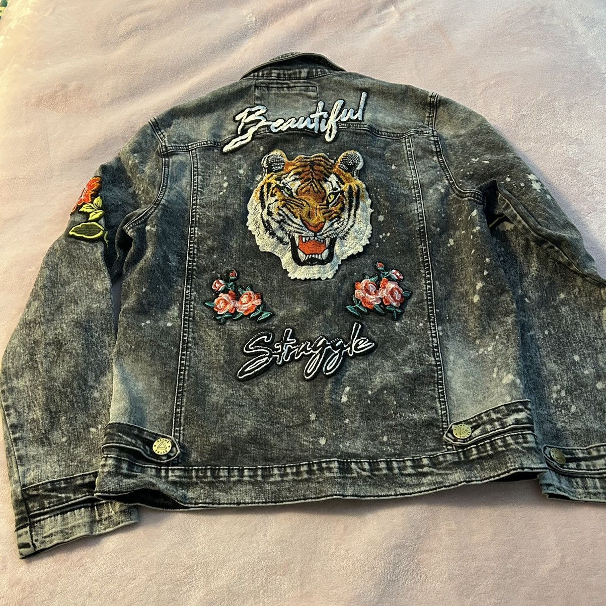 Other RS1NE gray acid washed embroidered denim jacket size M Size US M / EU 48-50 / 2 - 4 Thumbnail