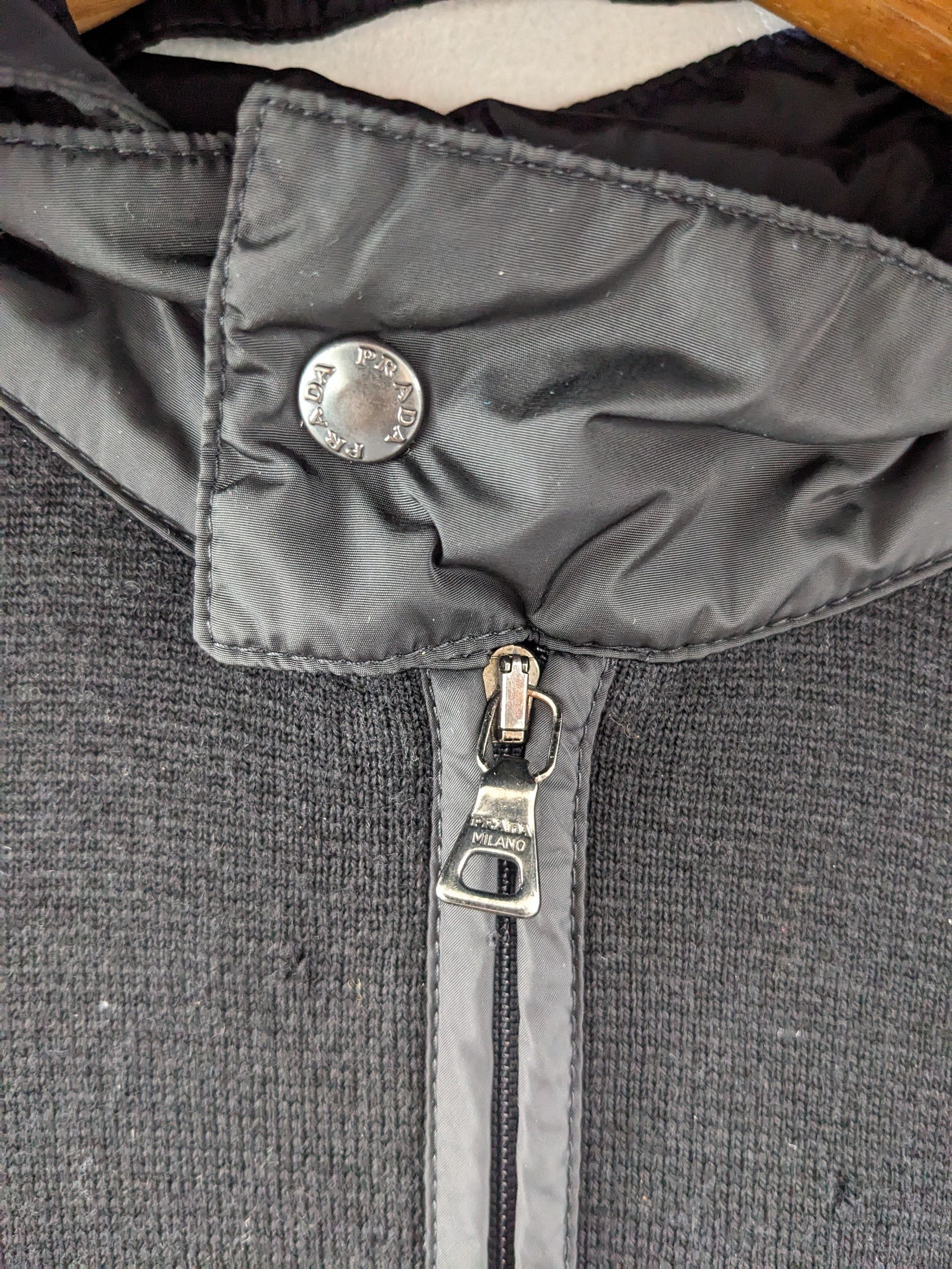 Prada Vintage Prada Hoodie Jacket Black Size M / US 6-8 / IT 42-44 - 10 Thumbnail