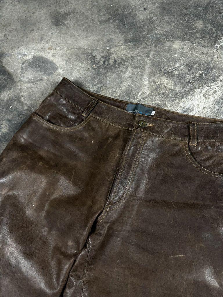 Vintage Vintage Y2k Leather Flaired Bootcut Pants 2000s 00s Size US 32 / EU 48 - 4 Thumbnail