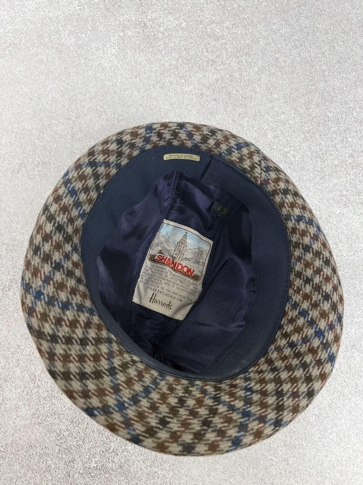 Harrods Vintage Shandon Harrods Fedora Wool Bucket Hat Size 56 Size ONE SIZE - 5 Thumbnail