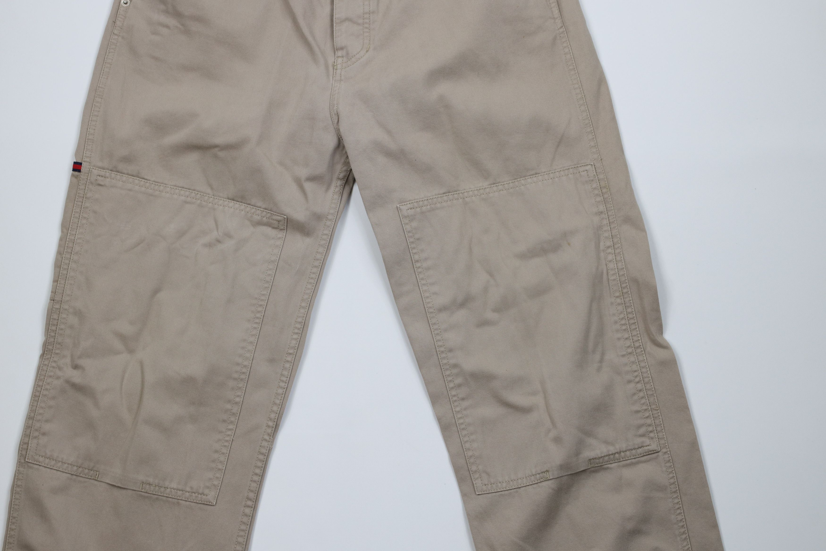 Tommy Hilfiger Vintage 90s Tommy Hilfiger Double Knee Wide Leg Pants Beige Size US 32 / EU 48 - 3 Thumbnail