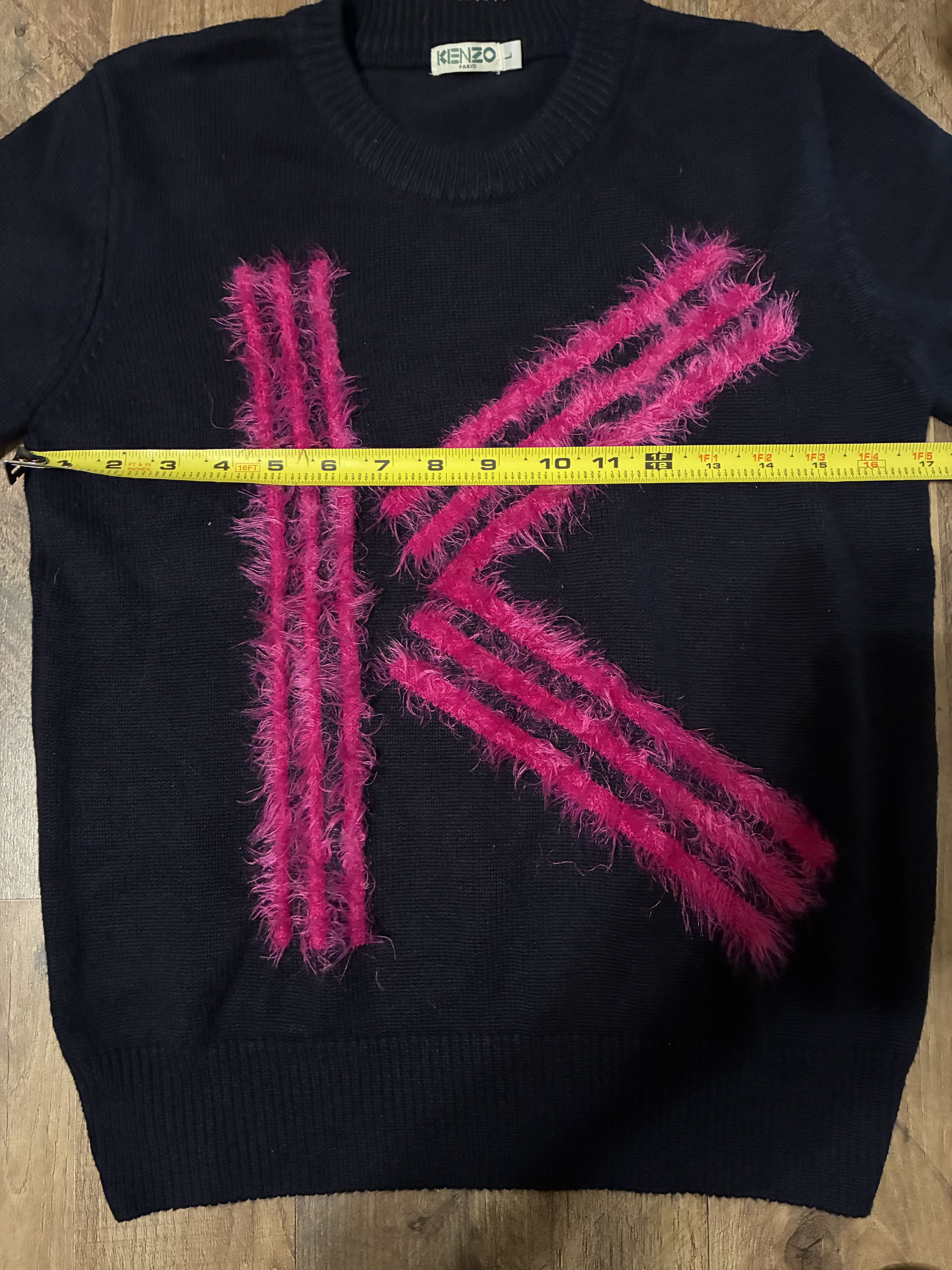 Kenzo Kenzo Paris Sweater Women Large Wool Mohair Letter Block Size L / US 10 / IT 46 - 4 Thumbnail